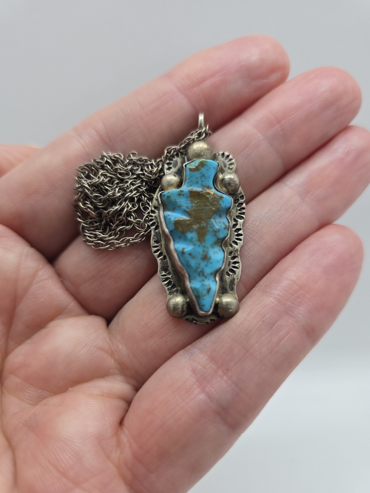 Vtg 1970s Navajo Sterling Silver Turquoise Coral Buckle Pendant Set Signed Begay