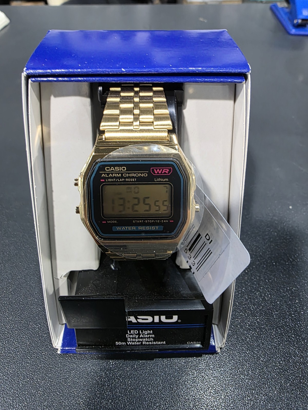 Casio Retro Gold tone with Black Dial Vintage A159WGEA-1DF Gold One Size
