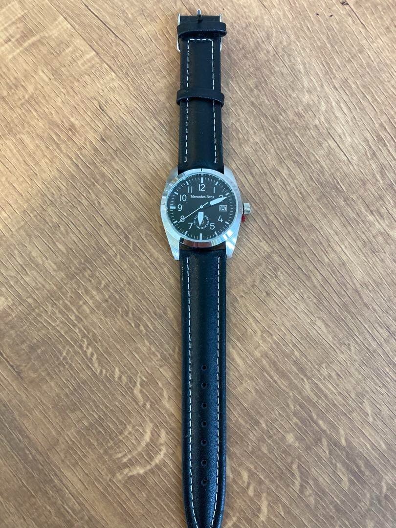 MERCEDES Benz Original Wrist Watch Black Novelty New unused Japan Rare