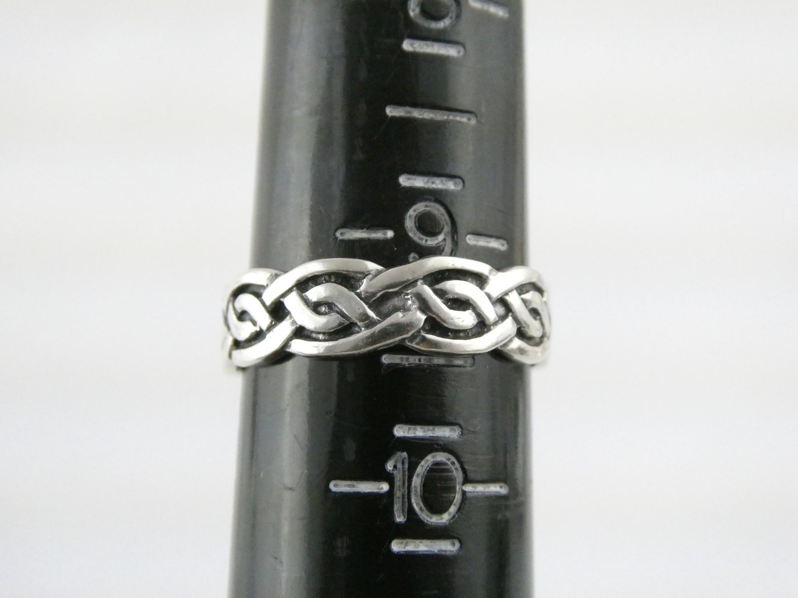 Peter Stone PSCL Sterling Silver Celtic Knot Band Ring 925 Size 9.25 4.3g