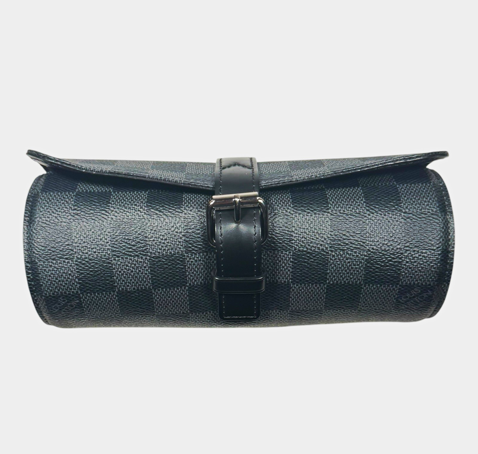 Louis Vuitton Damier Graphite 3 Watch Travel Case N41137 Made in France
