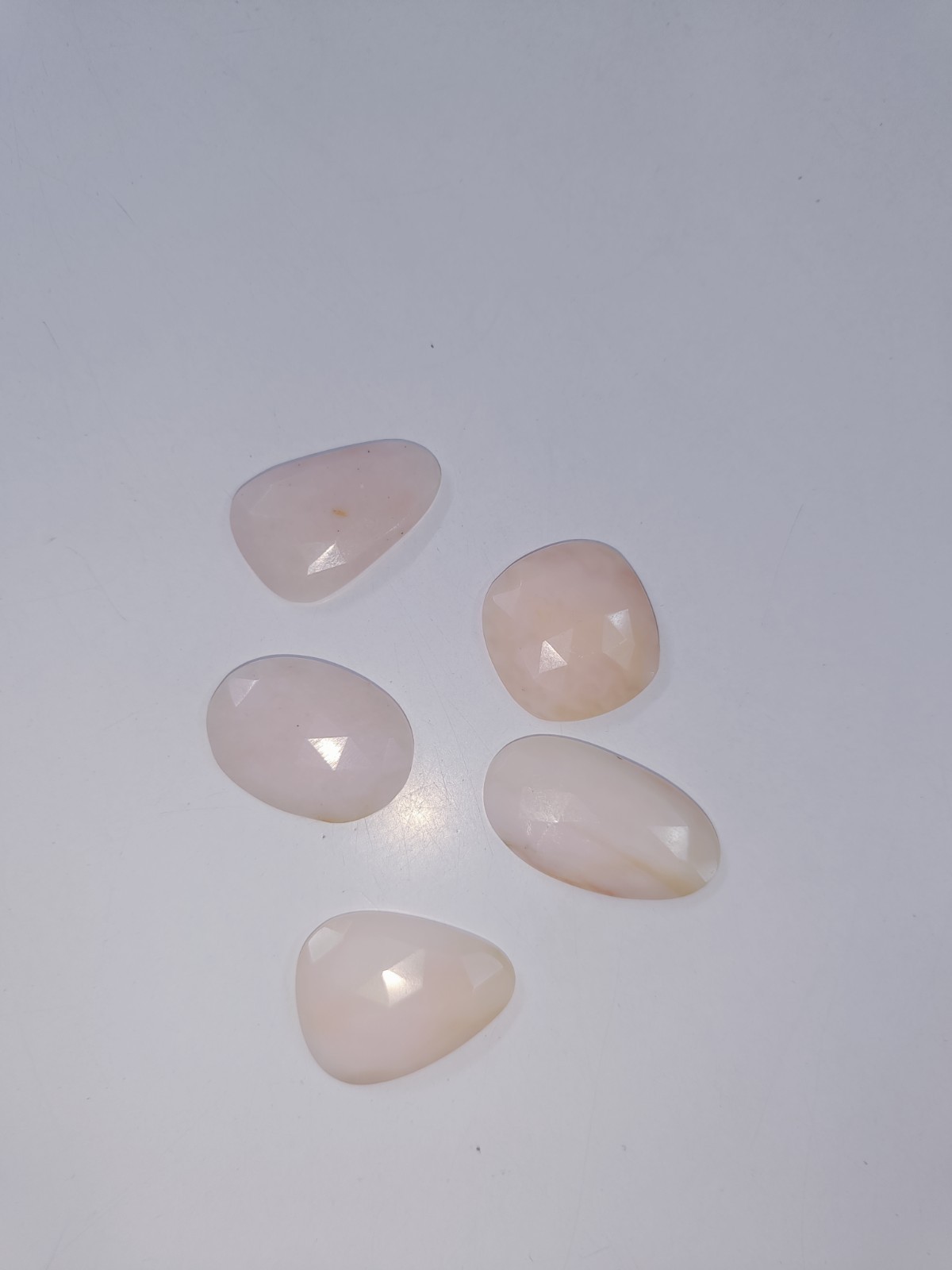 Pink Opal Pink Color Fancy Shape Rose Cut 5 Pc. 71 Ct Natural Gemstone