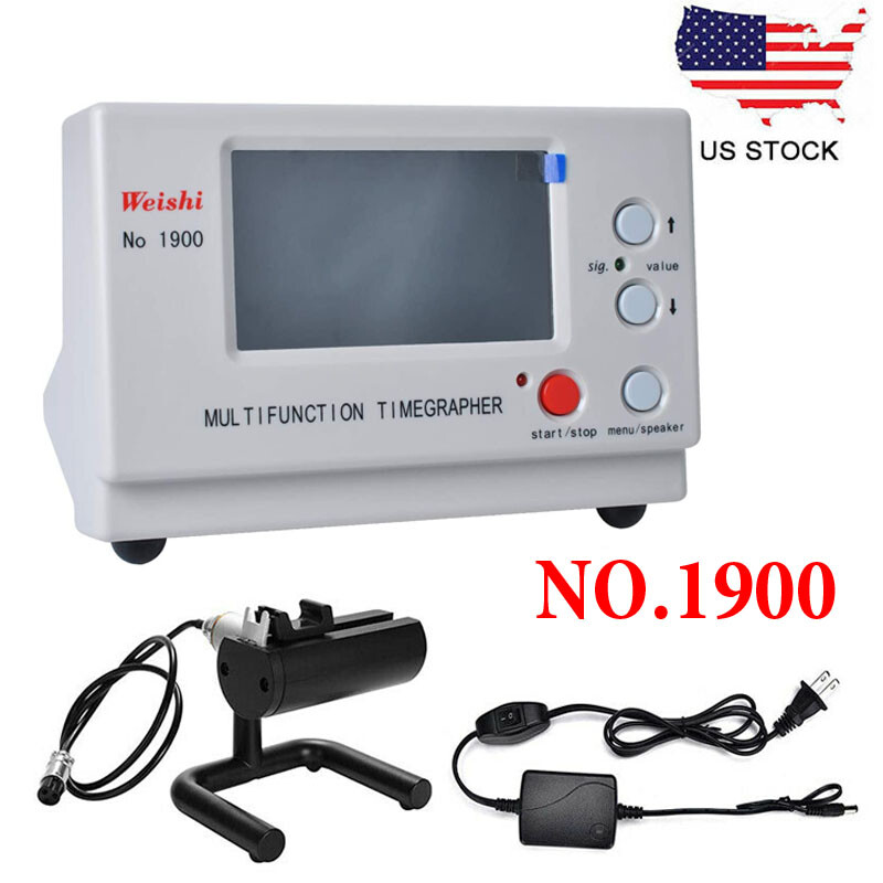 No.1900 Weishi Timegrapher Mechanical Watch Timing Machine Multifunction US Plug