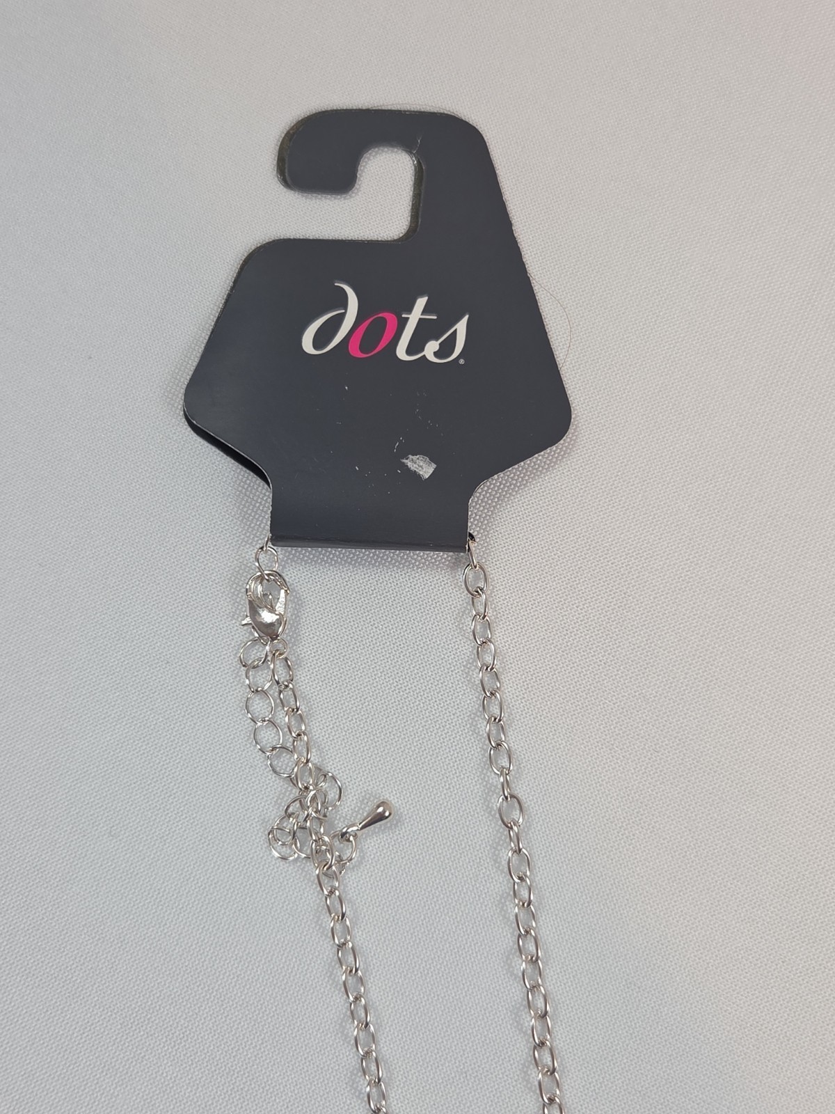 Dots Store Silver Tone California State Outline Spellout Statement Necklace NWT