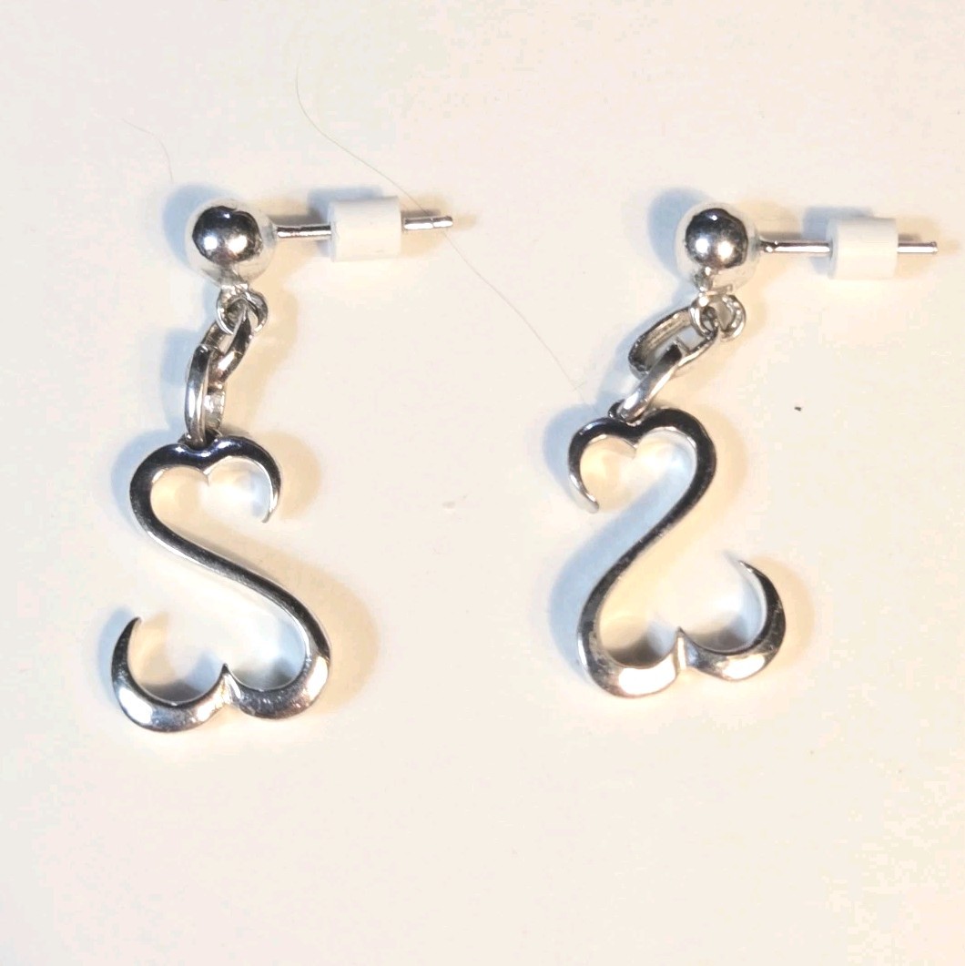 Jane Seymore Open Heart 925 Sterling Silver JWBR Dangle Earrings