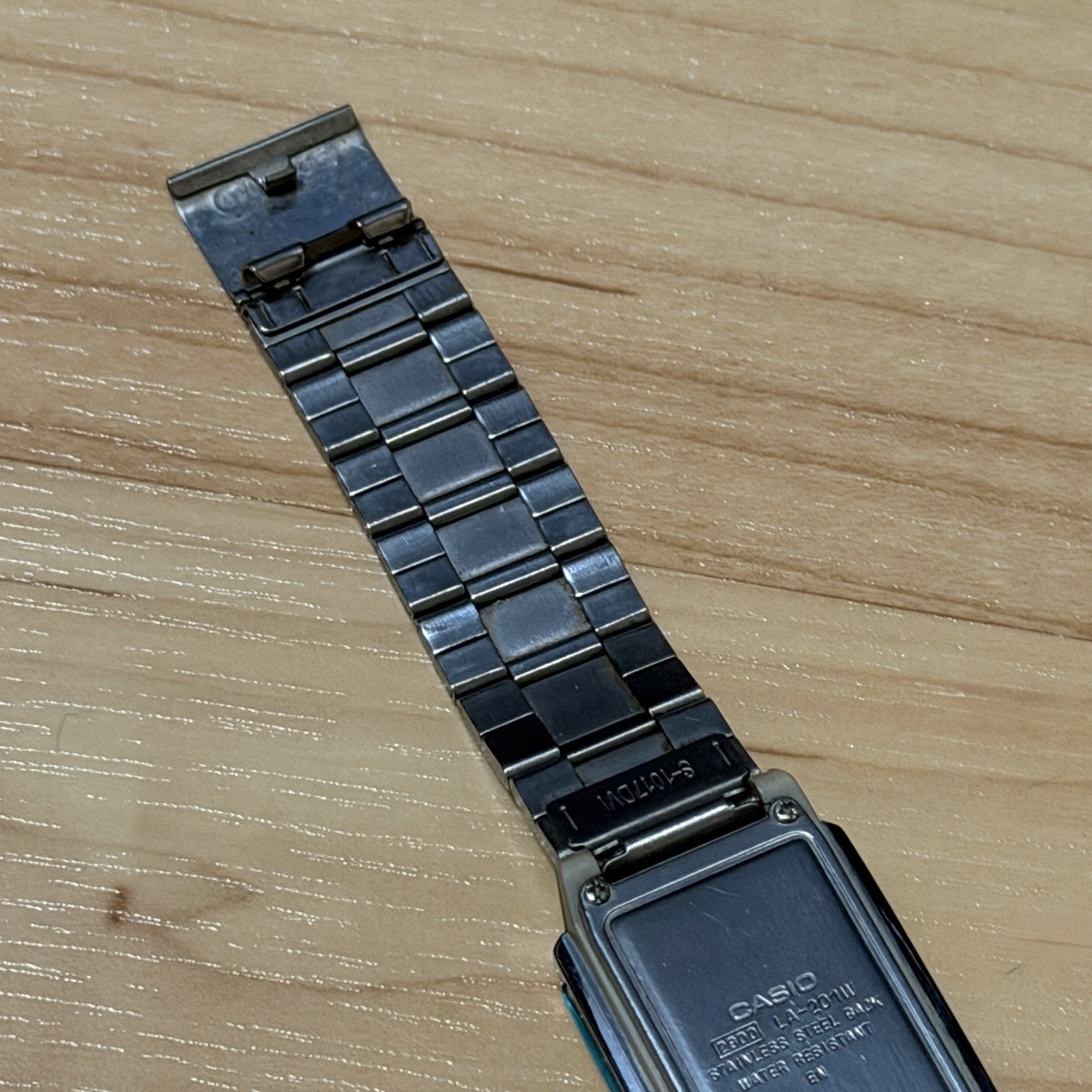 Casio LA-201W Vintage Silver Display Illuminator Futurist Digital Watch LA201