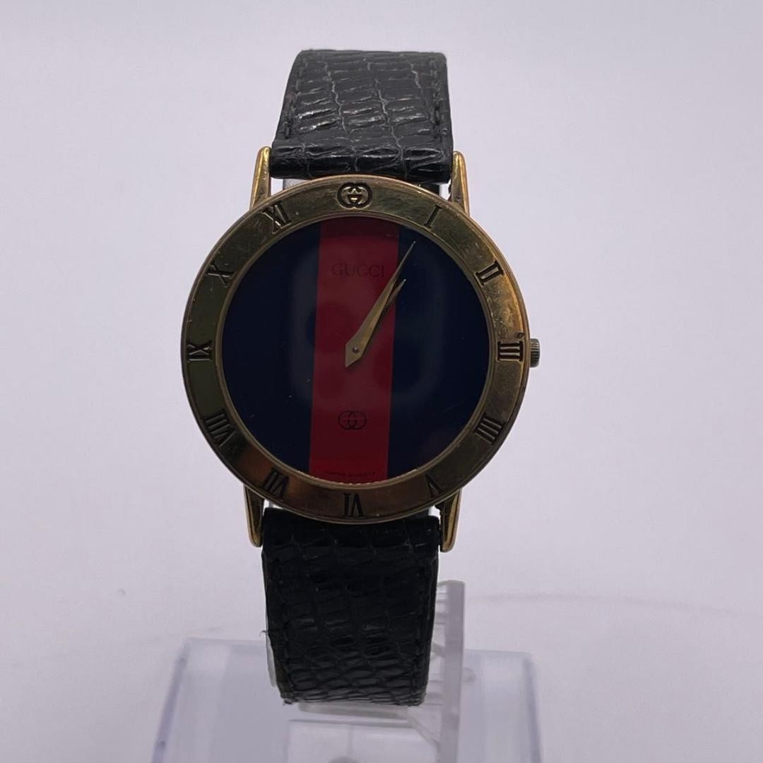 New battery replaced/working GUCCI watch 3000 Sherry Line Round