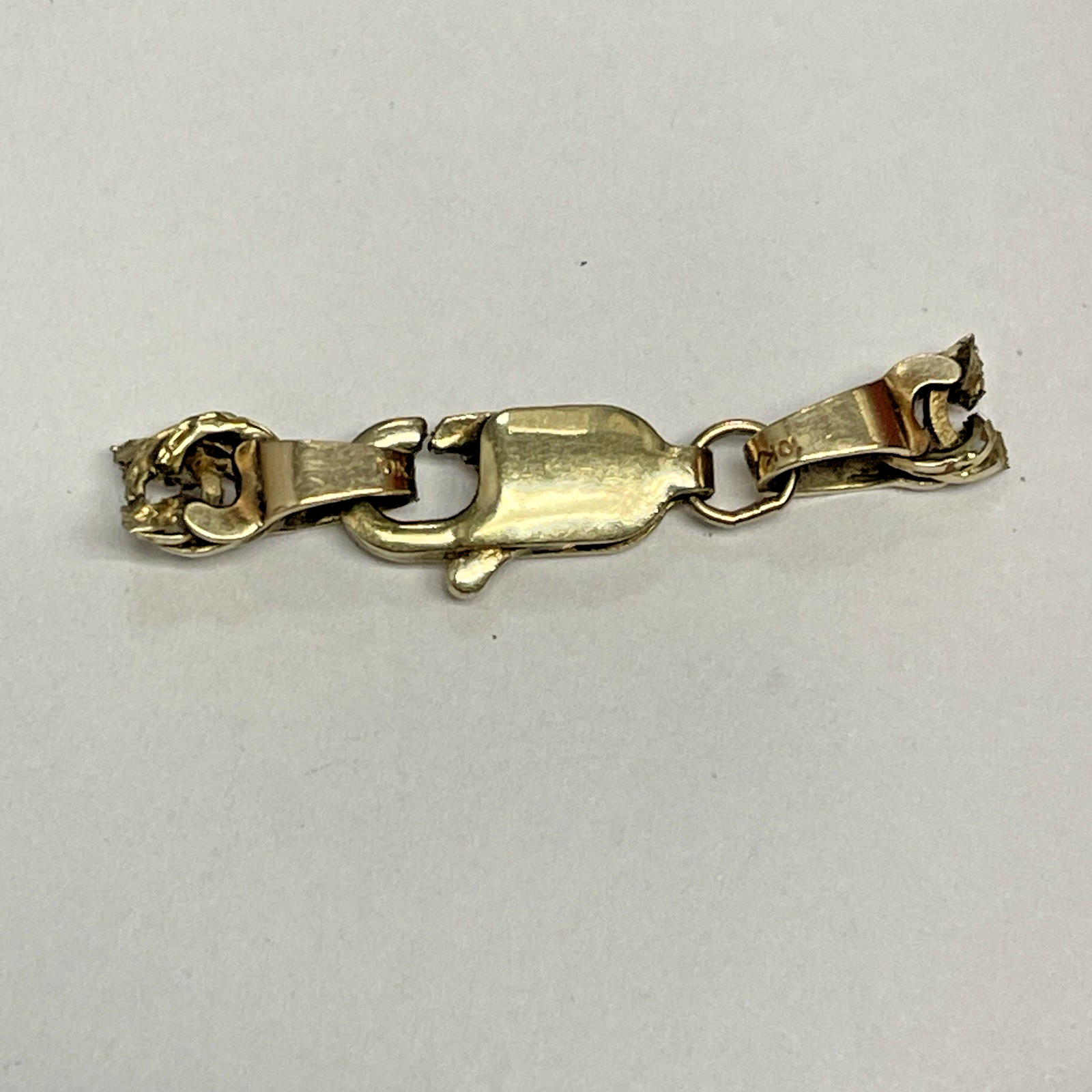 10k Yellow Gold Lobster Clasp & Jump Ring Chain End 4 x 10mm 0.5g