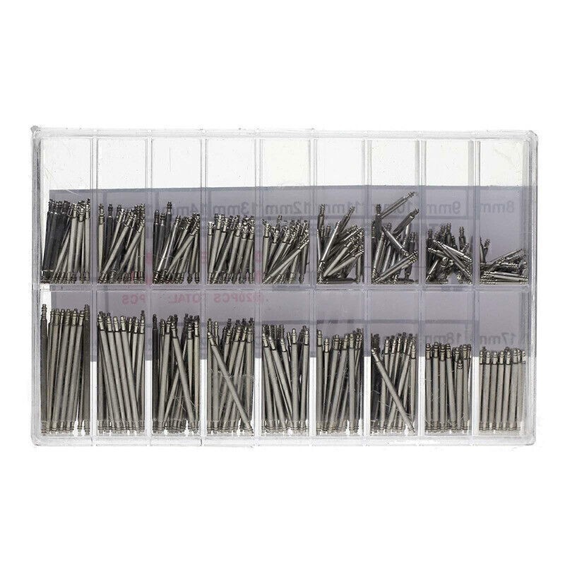 360pcs Watch Pins Spring BARS Band Strap Link 8-25mm Repair Kit Stainless Steel