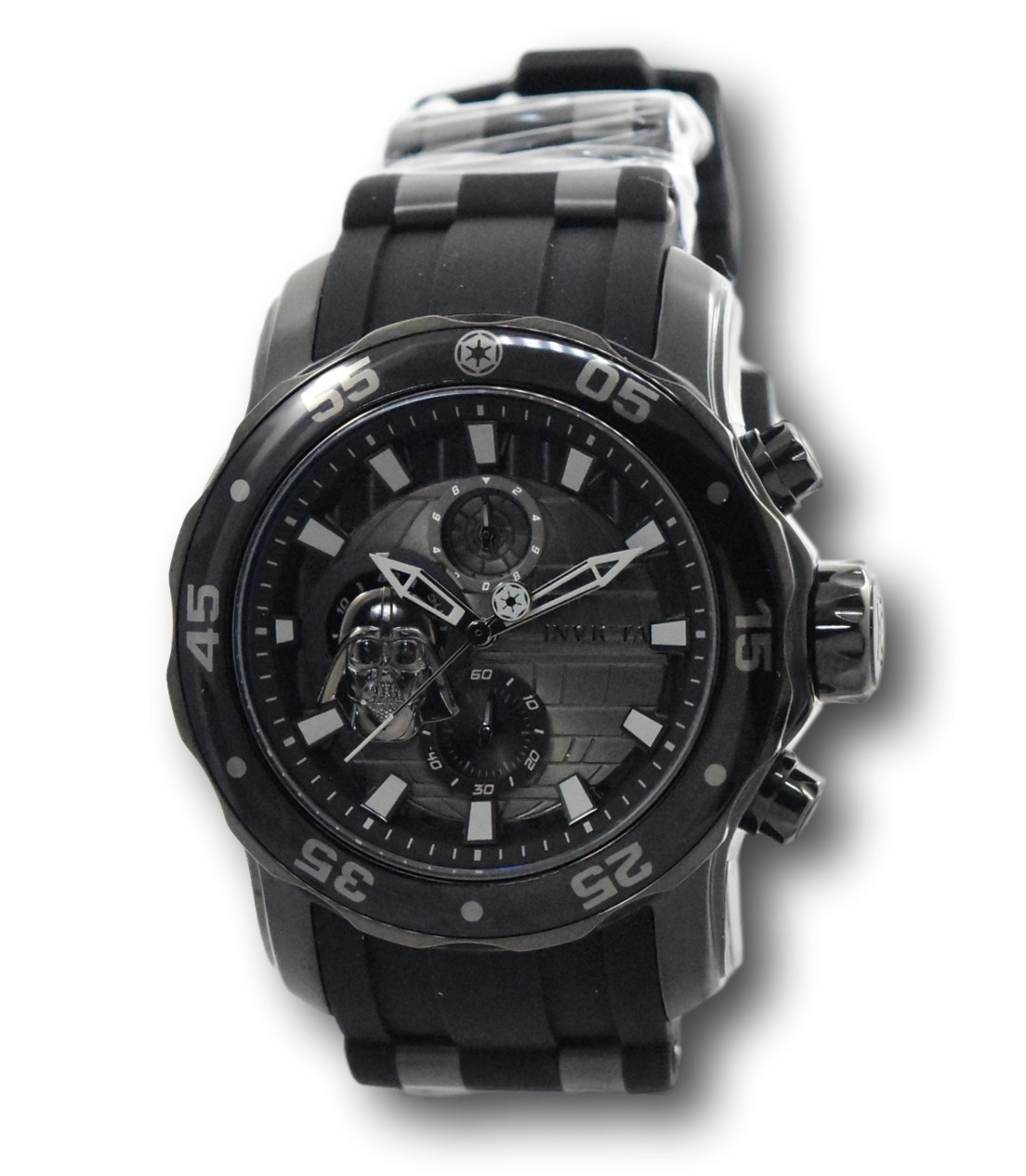 Invicta Star Wars Darth Vader Mens 48mm Limited Edition Black Chrono Watch 32526