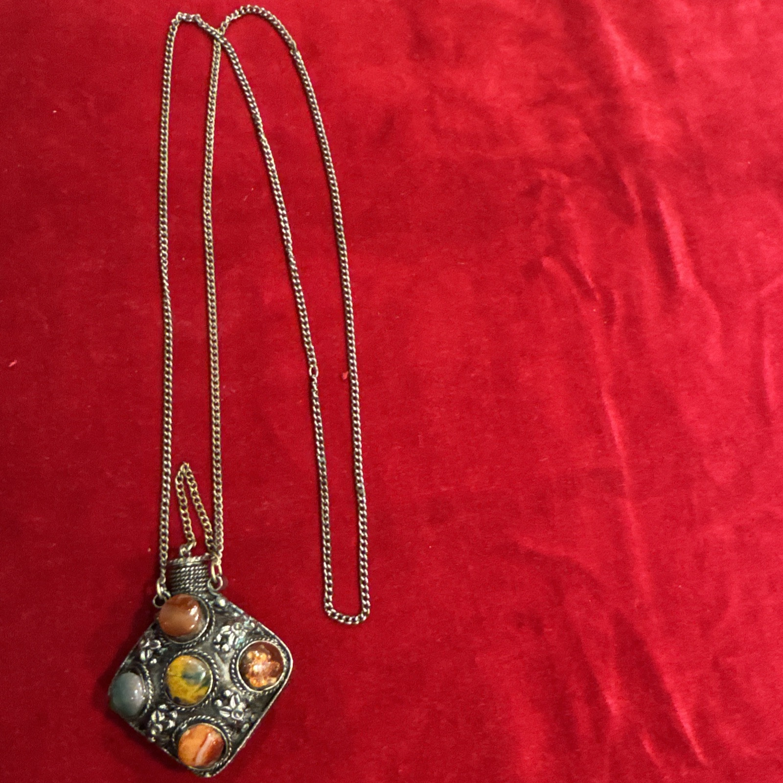 Antique Perfume Flask Necklace