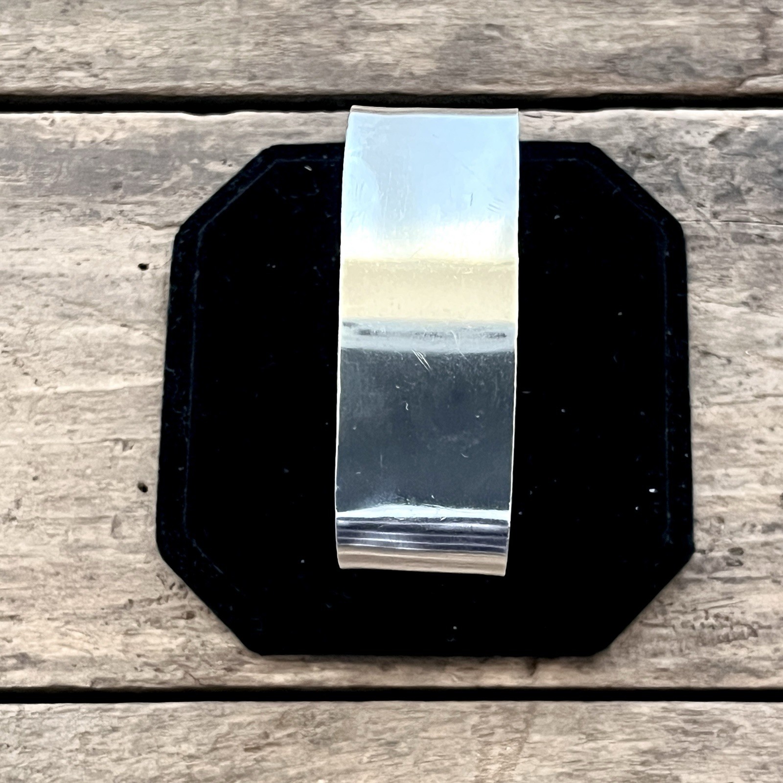 Vintage 925 Sterling Silver 27g Minimalist Cuff Bracelet 6.75 in Adjustable