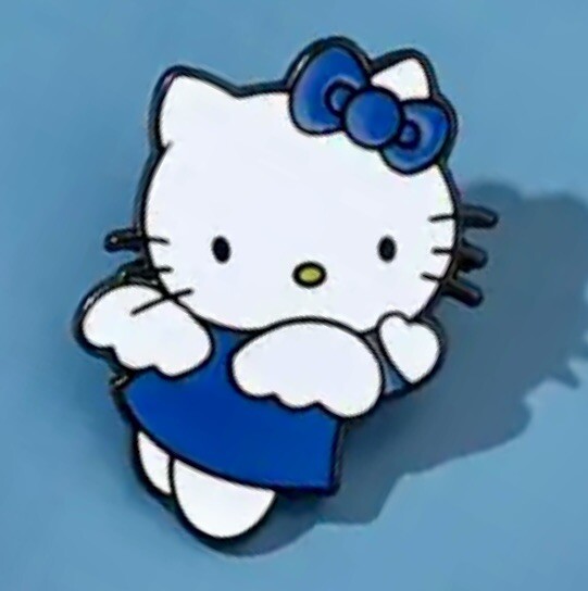 Hello Kitty Dressed As An Angel, Enamel, Alloy, Pin, Brooch