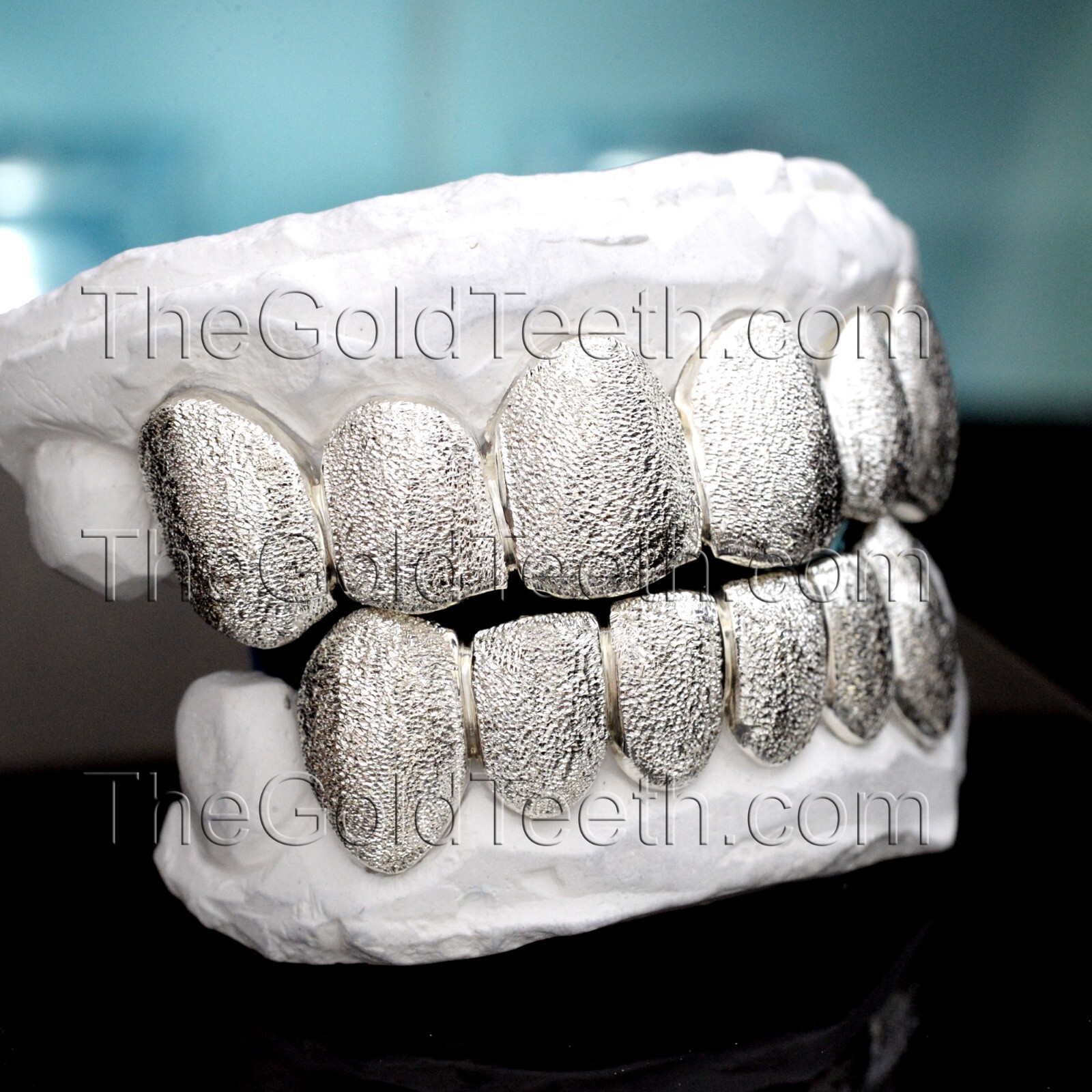 Custom Grillz .925 Sterling Silver Diamond Dust Handmade Real Grill Teeth