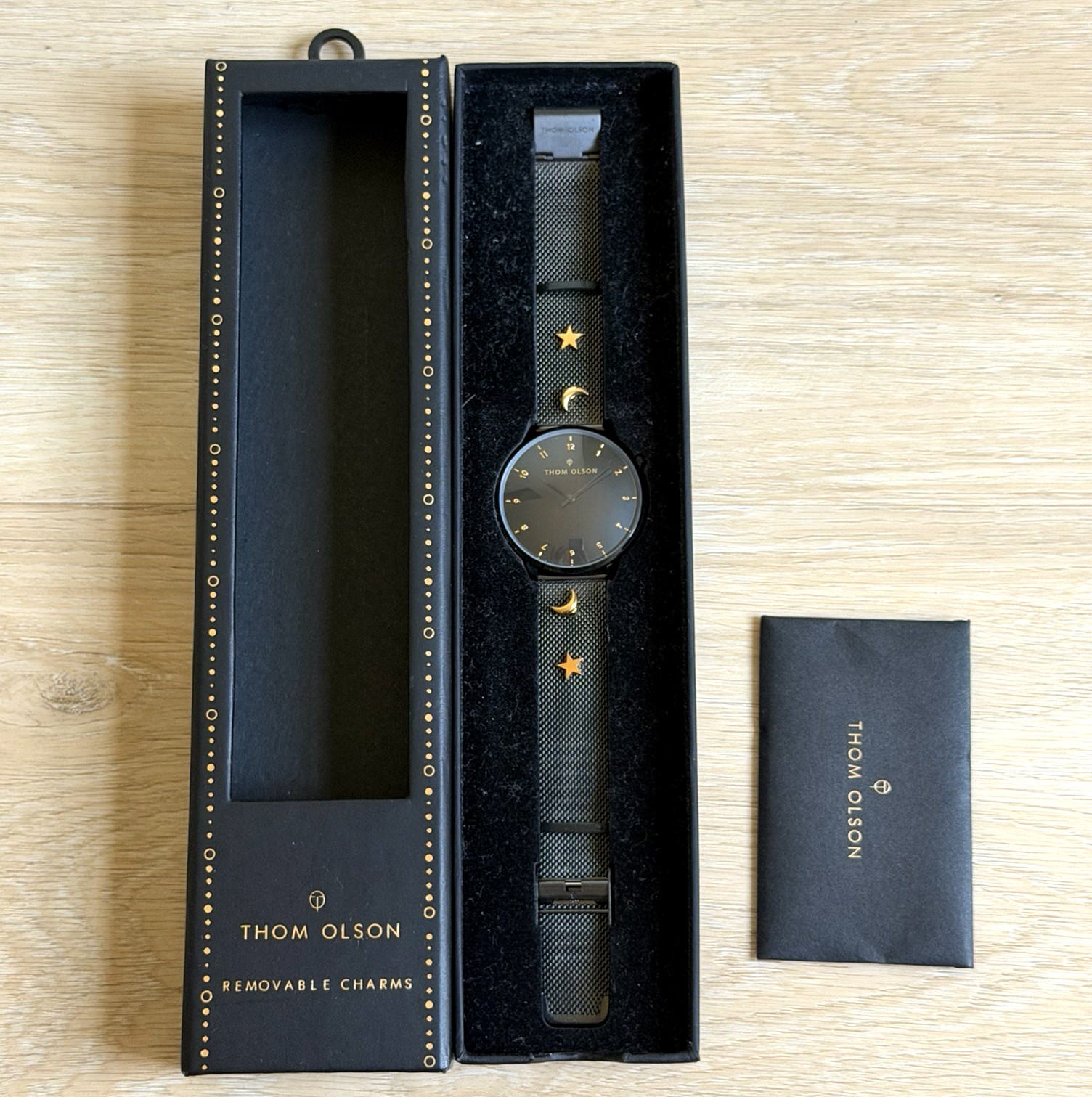 $99.00 New! Thom OLSON Women’s Stainless Steel Mesh Strap Watch + Box + Papers