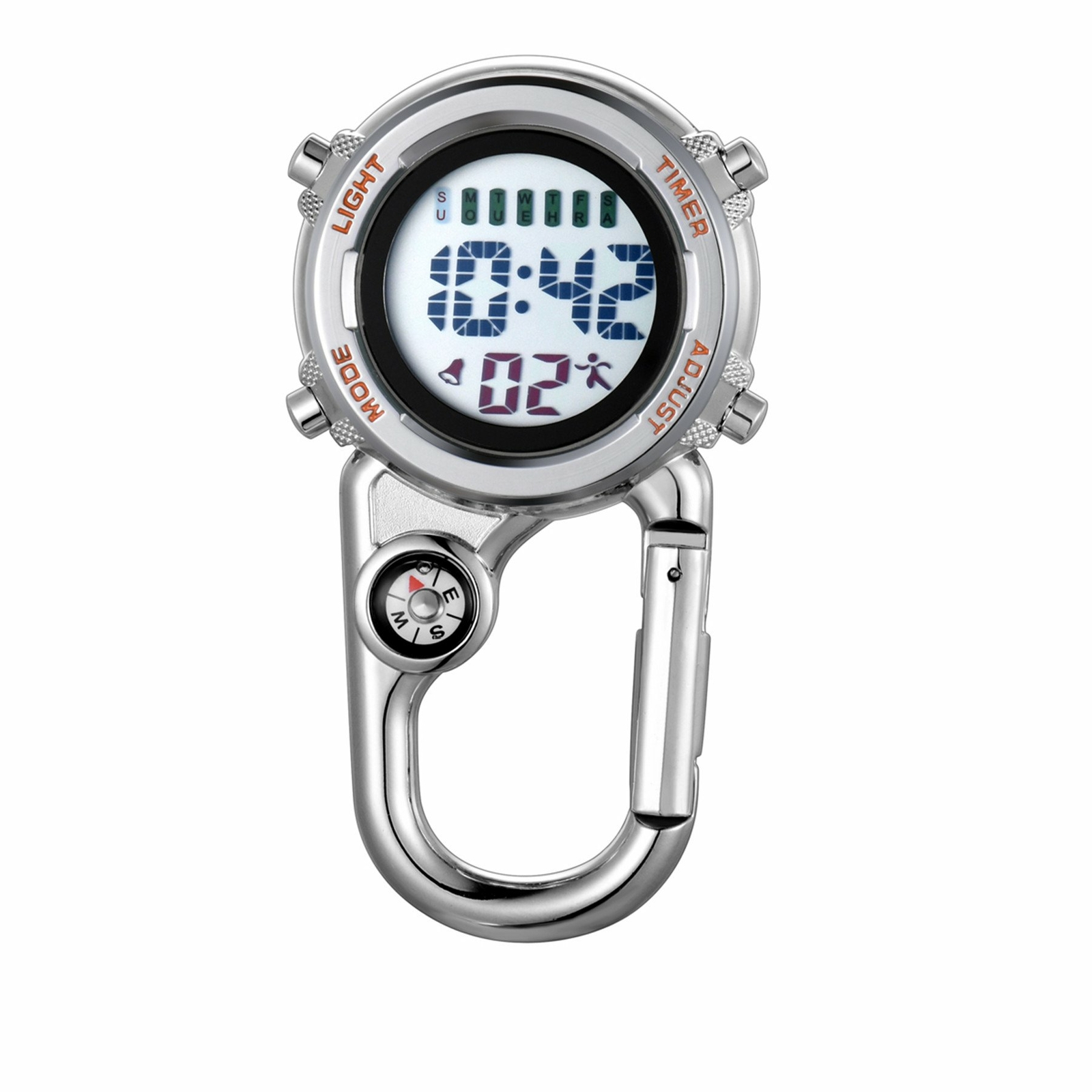 Outdoor Watch Stopwatch Clip on Hanging Watch Quartz Watch for Climbing Hiking