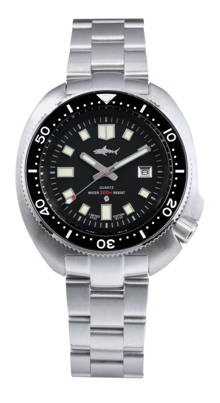 Heimdallr Sharkey Quartz Miyota 2115 Captain Willard 6105 Diver Watch C3 200M