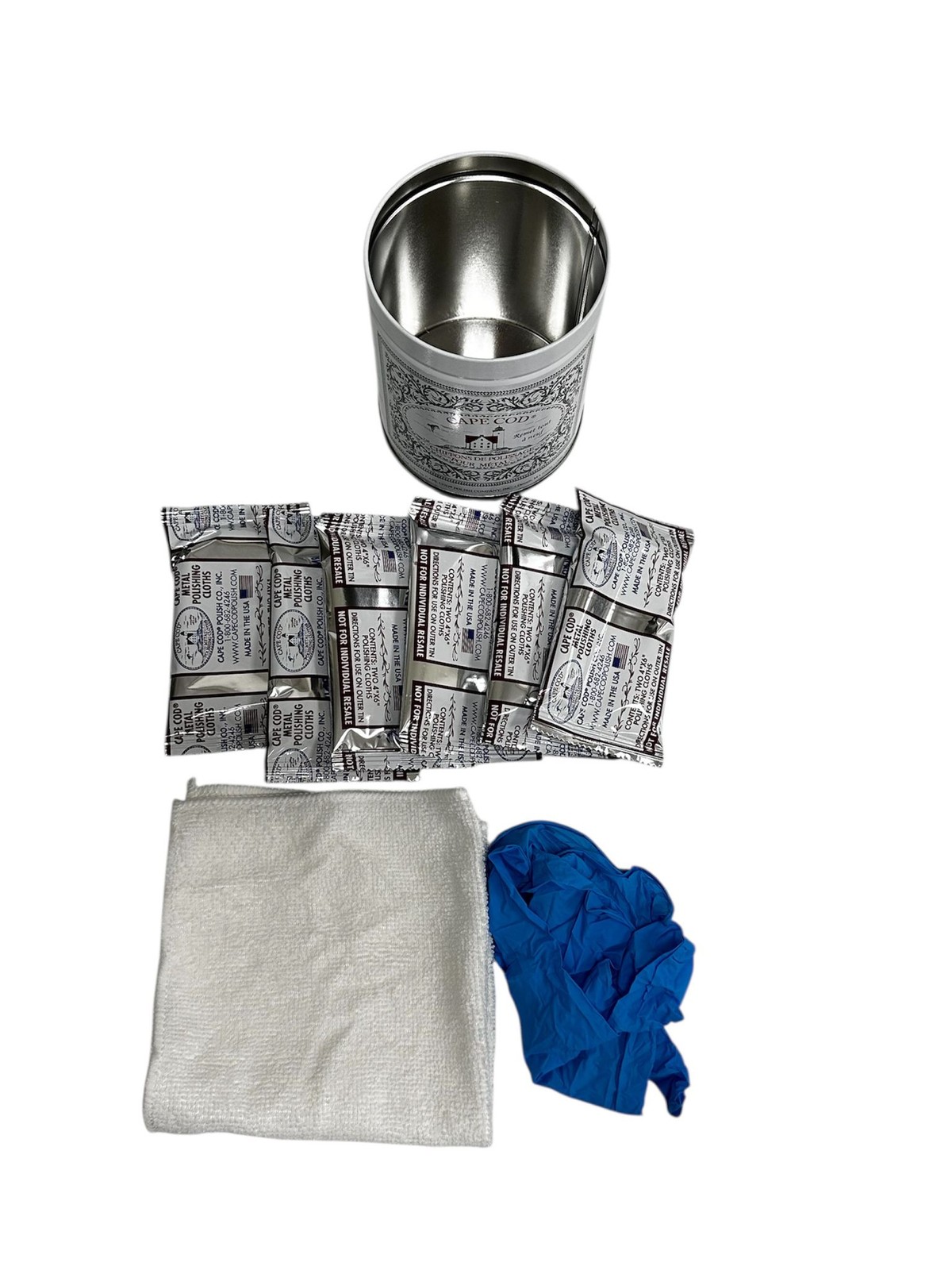 Cape Cod Polish Co. Metal polishing cloths economy tin