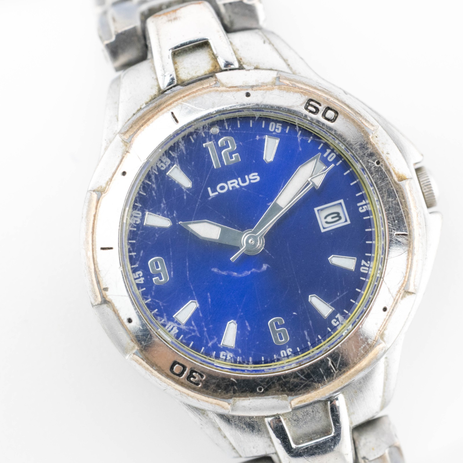 LORUS LR0568 Blue Dial Quartz Analog Women’s Watch Sz. 6 3/4″ New Battery