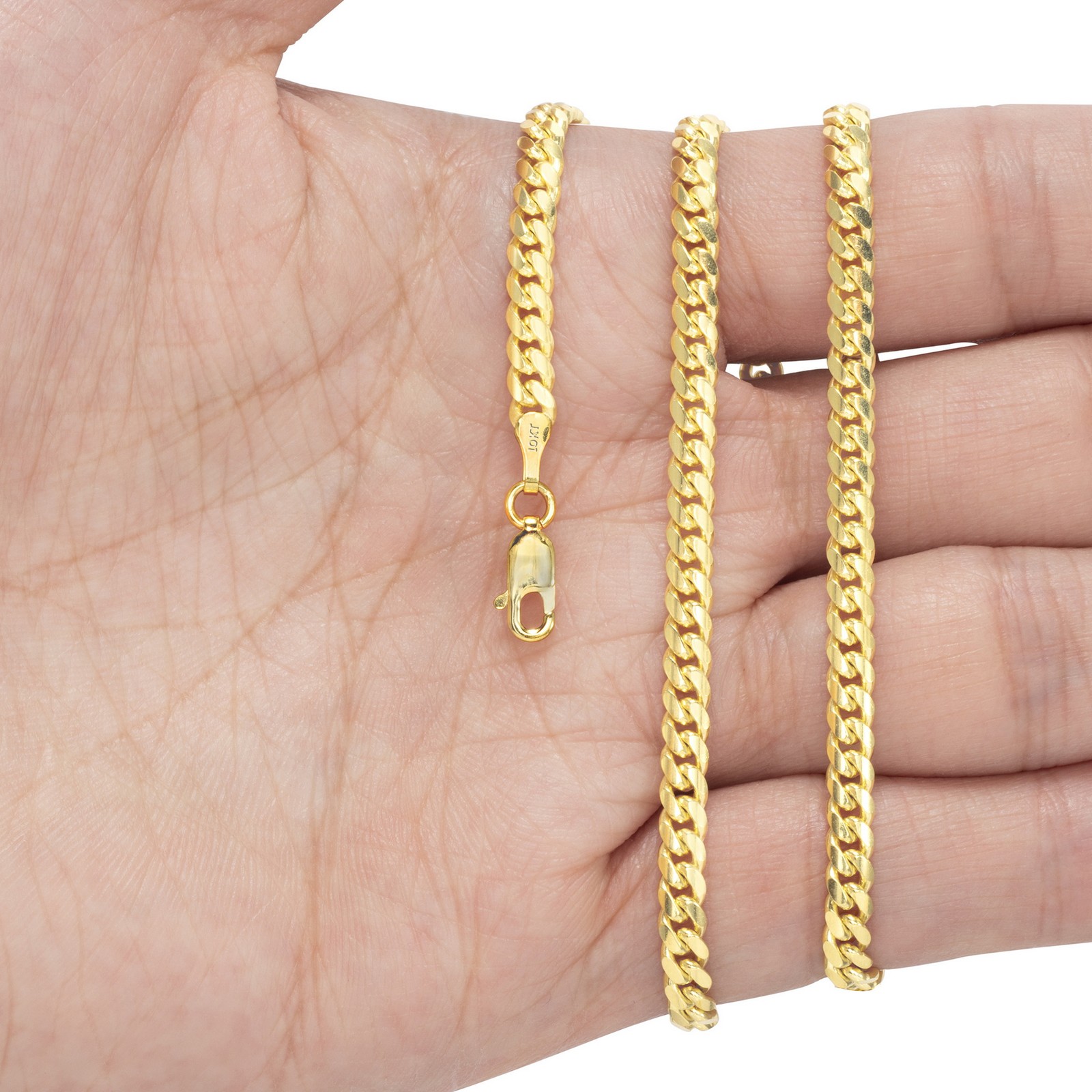 10K Yellow Gold Solid 2.7mm-10mm Miami Cuban Link Chain Necklace Bracelet 7″-30″