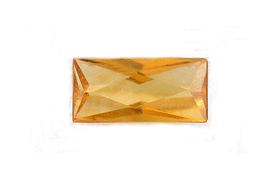 Two 4.5mm x 2.5mm Custom Cut Rectangle Baguette Golden Citrine Gem EBS4466CIT