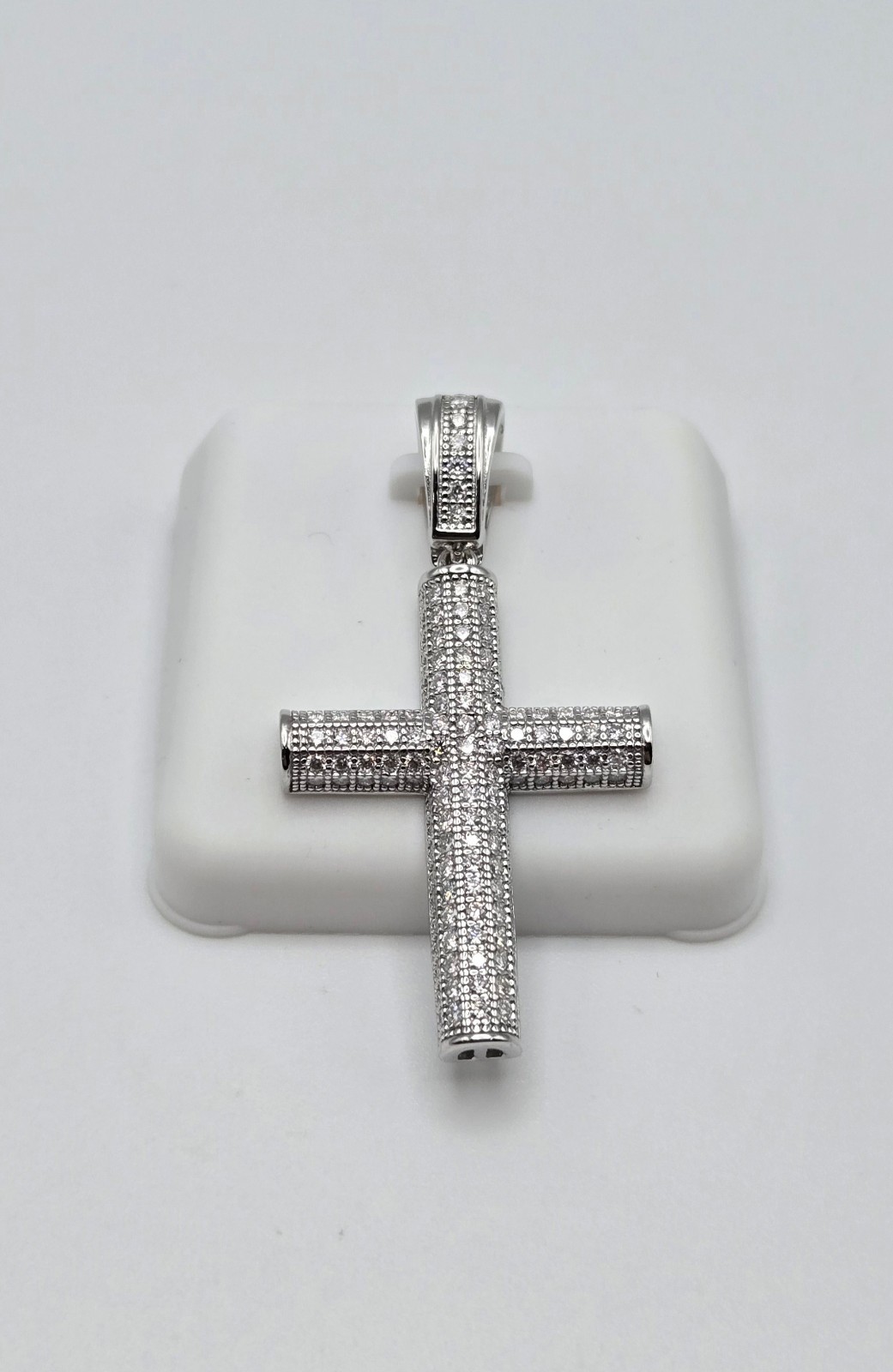 NEW Solid 925 Sterling Silver MOISSANITE PENDANT 2.0ctw Cross Pendant, USA