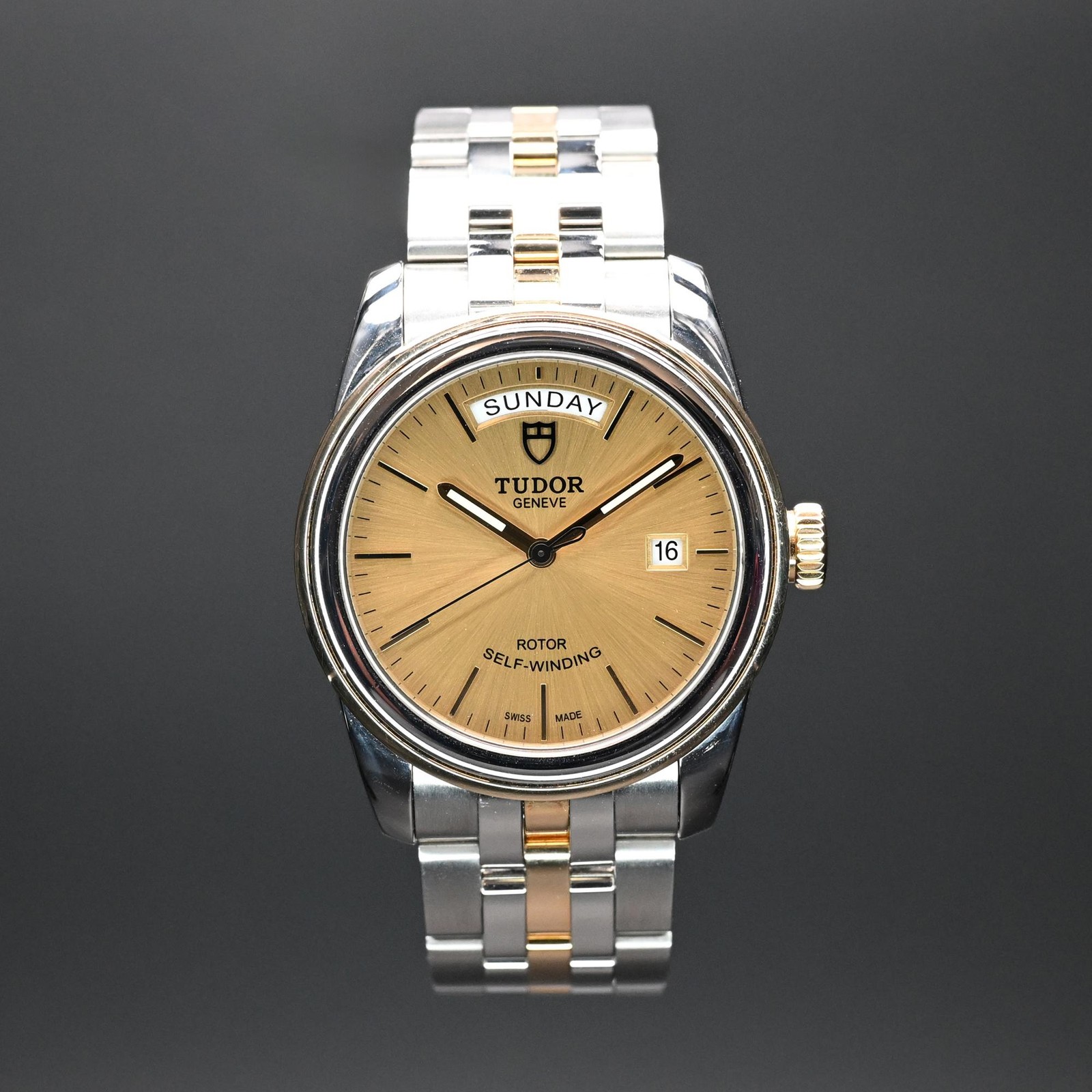 Tudor Glamour Day Date 39mm Champagne Dial Two Tone 56003