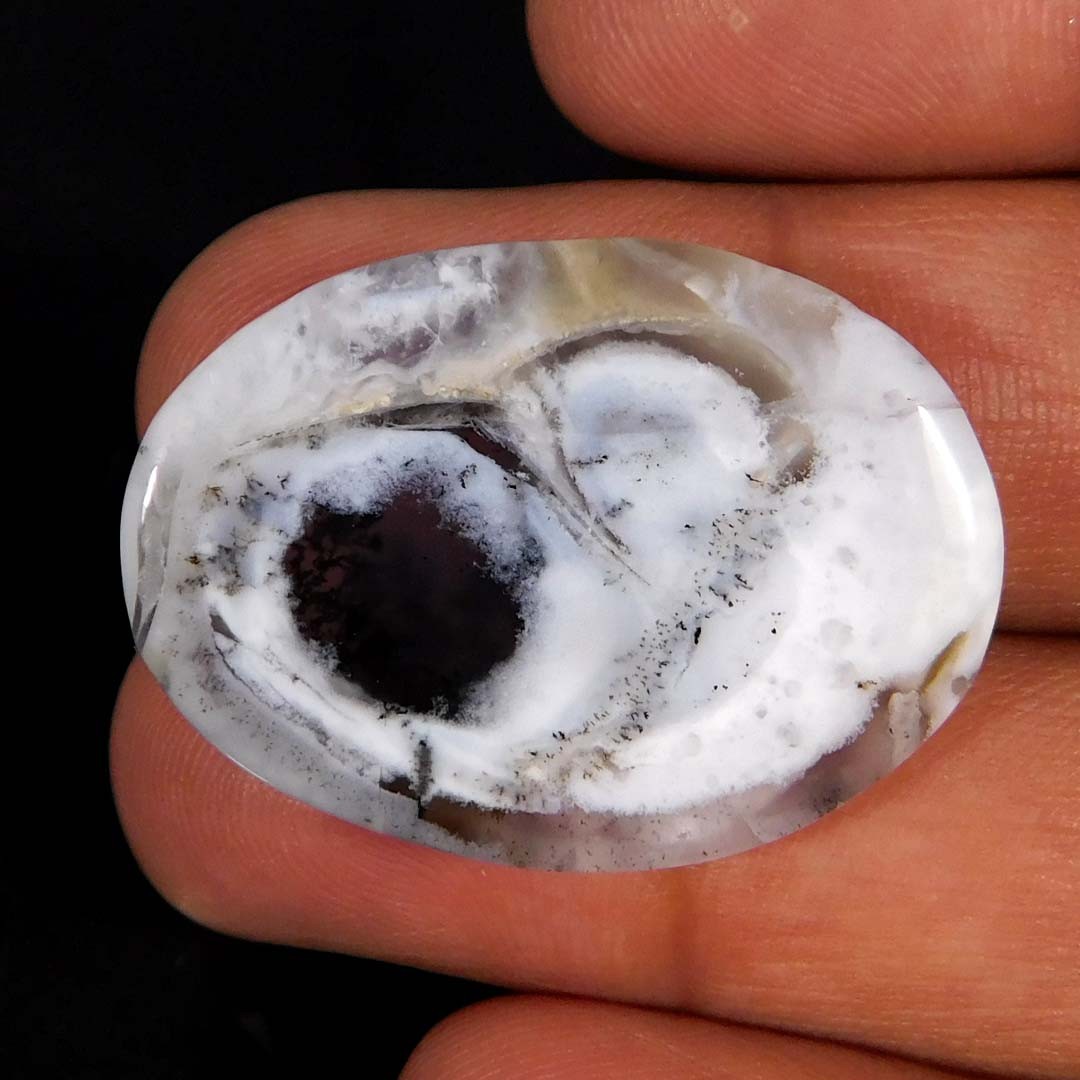 37.75Cts. Natural Gorgeous Dendritic opal Oval Cabochon Reiki Healing Gemstone