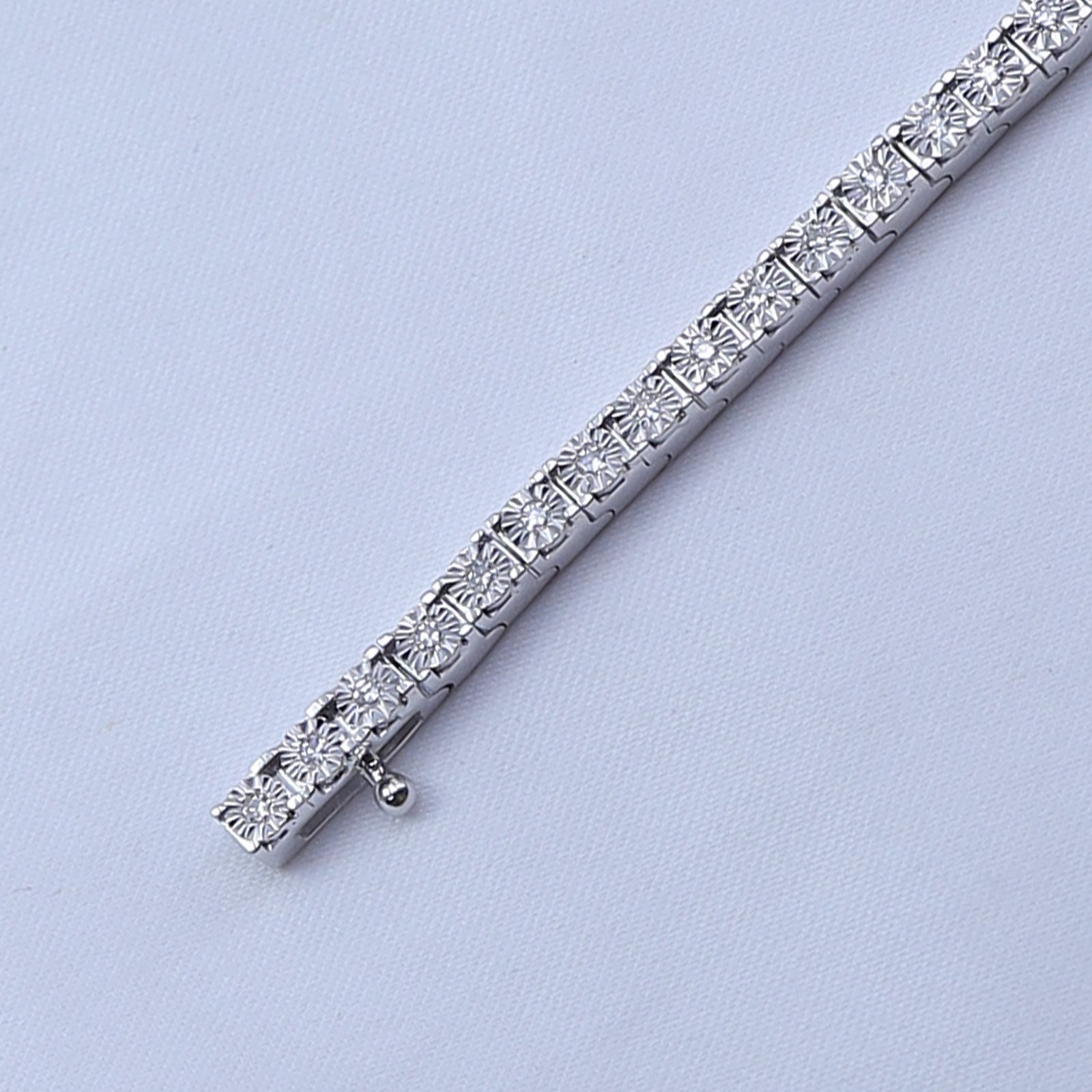 1/2 Ct Lab Grown Diamond Tennis 7.25″ Bracelet 925 Sterling Silver Round Cut