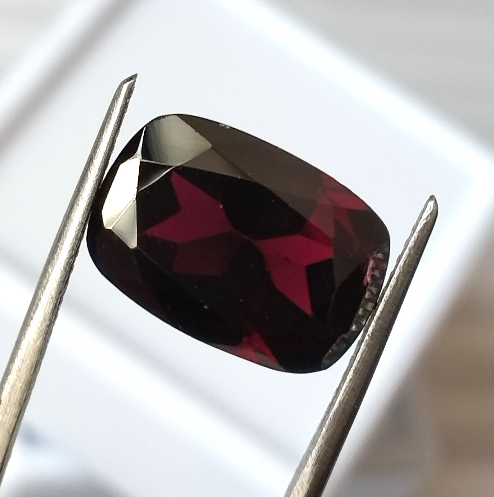 Pink Garnet 14X10 mm Cushion Cut Natural Unheated Faceted Loose Gemstone 8.60 CT