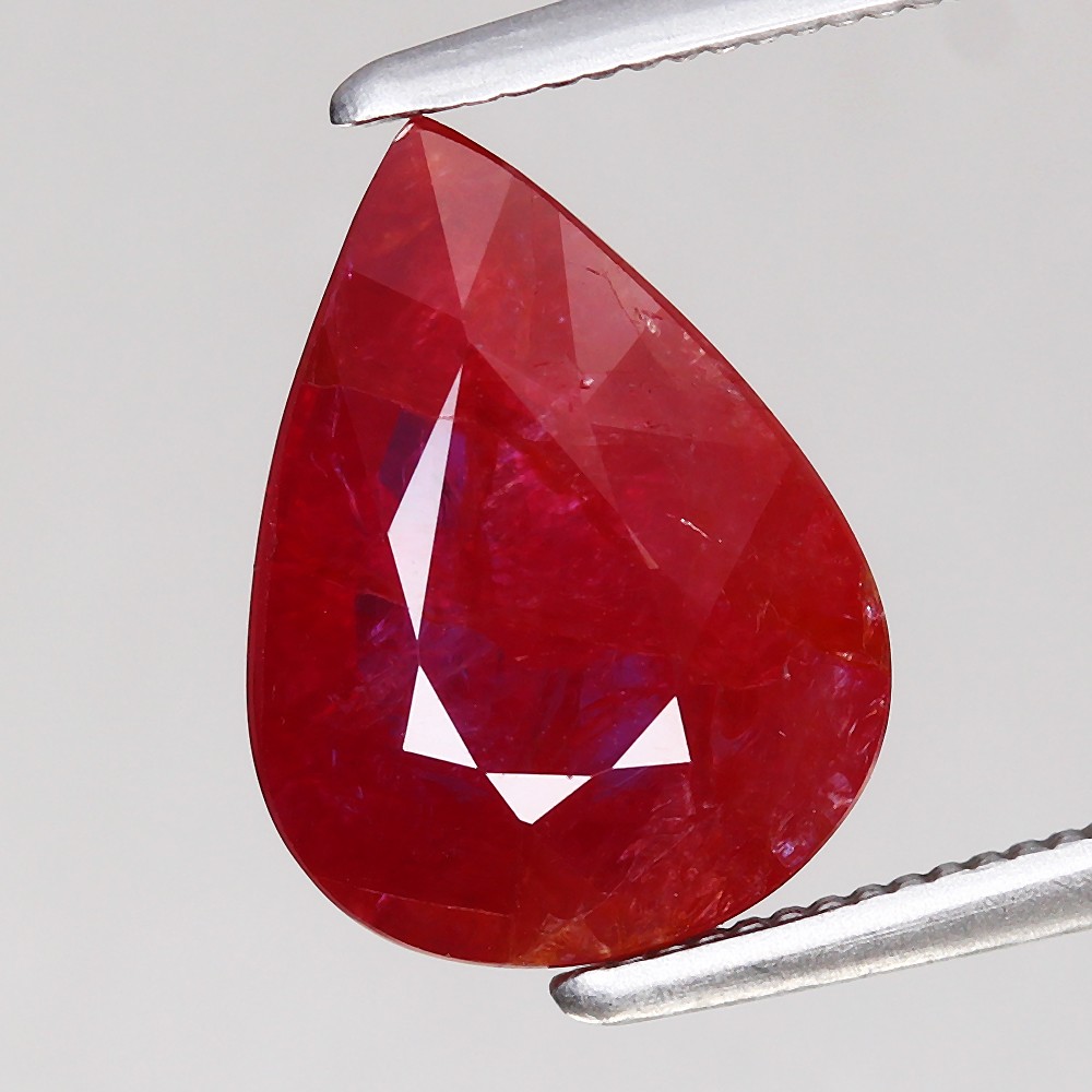 3ct Pear 10.5×7.8mm Natural Unheated Top Red Pink Ruby – Mozambique, Africa Gem✨
