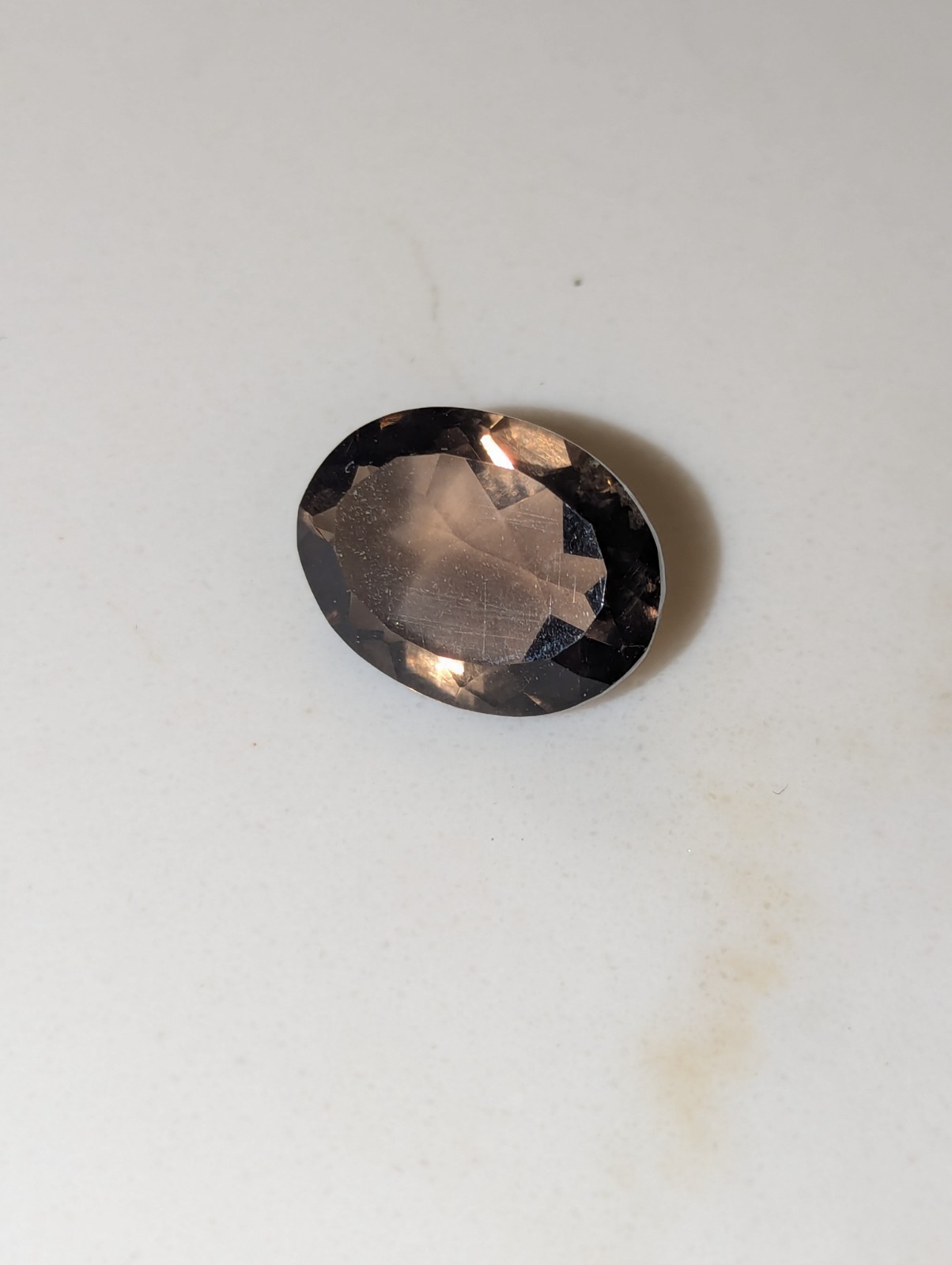 7.85 ct Oval Cut Smokey Topaz Quartz Gemstone