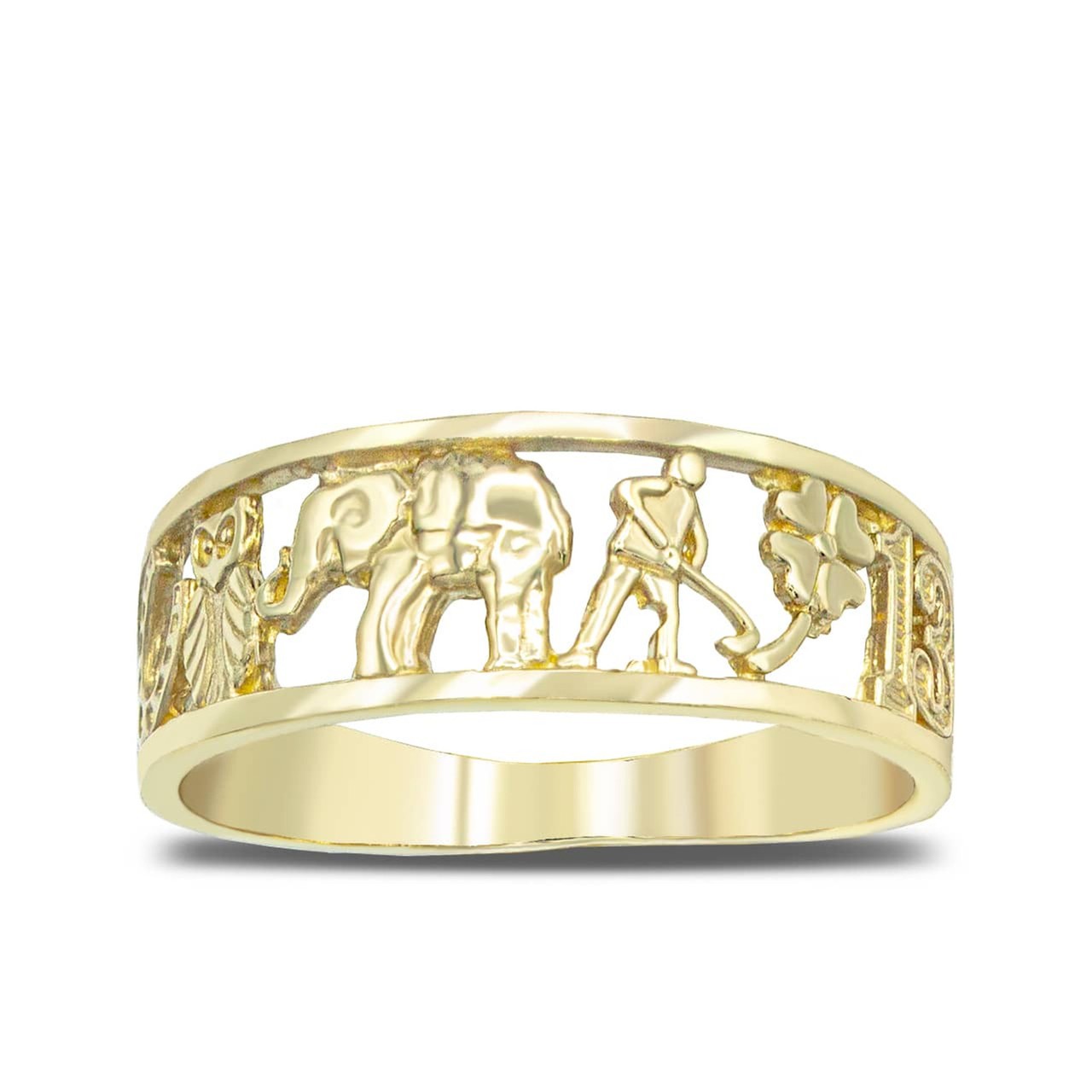Gold Lucky Talisman Ring (Available in Yellow/Rose/White Gold)