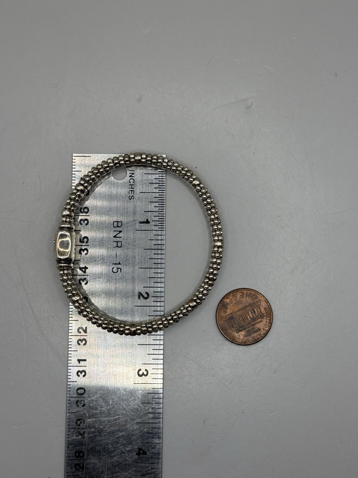 Lagos Caviar Sterling Silver Station Bracelet S+ 6mm