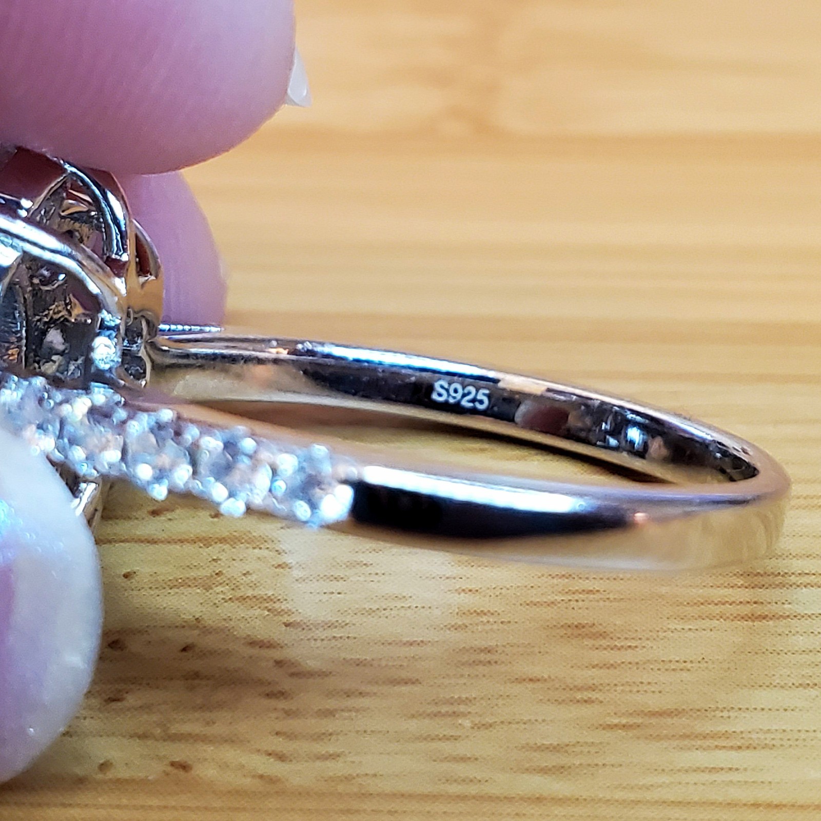 2ct Moissanite Ring Sterling Silver Aurora Borealis Snowflake Sz 8.75