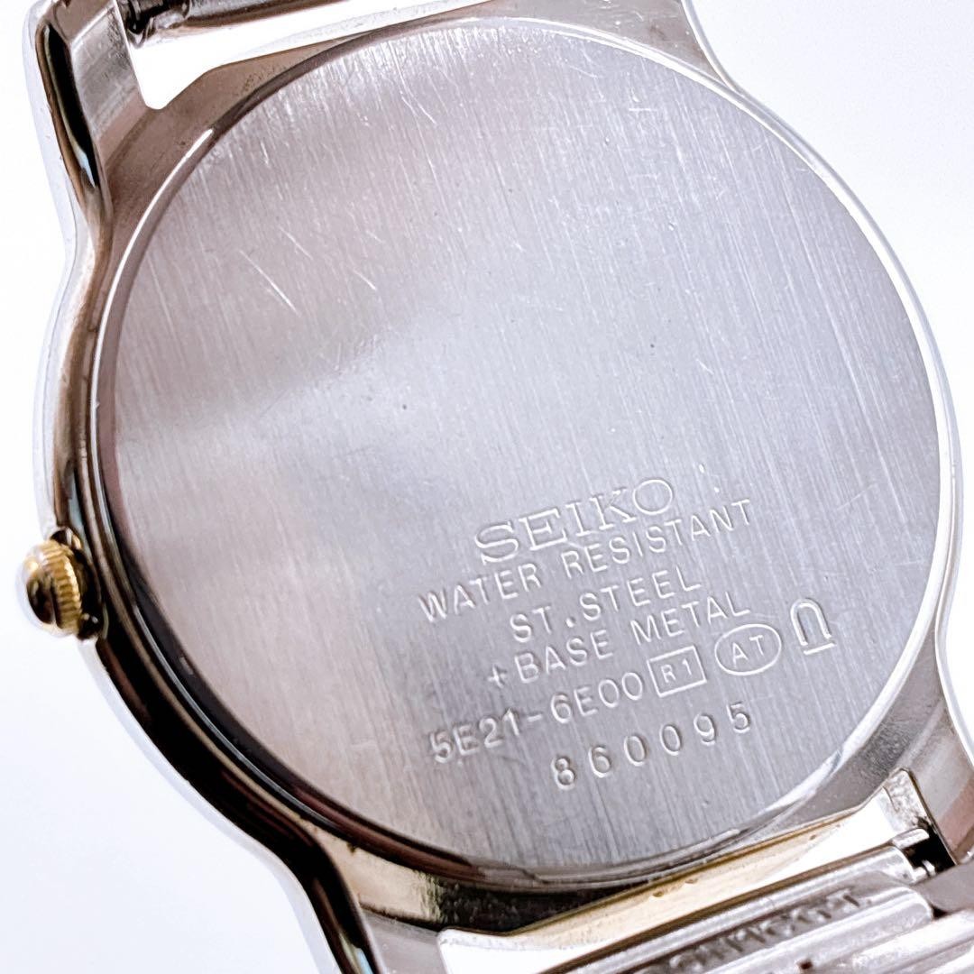 SEIKO Lucent 5E21-6E00 Roman Dial Quartz Watch 1998 Working