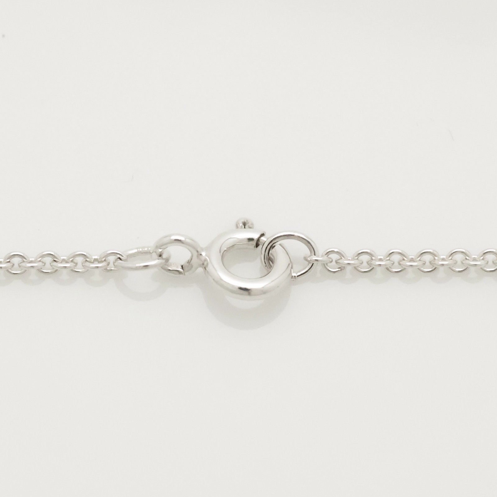 Authentic Tiffany & Co. Heart Link Lariat Pendant Necklace 19.3″ Silver w/Pouch