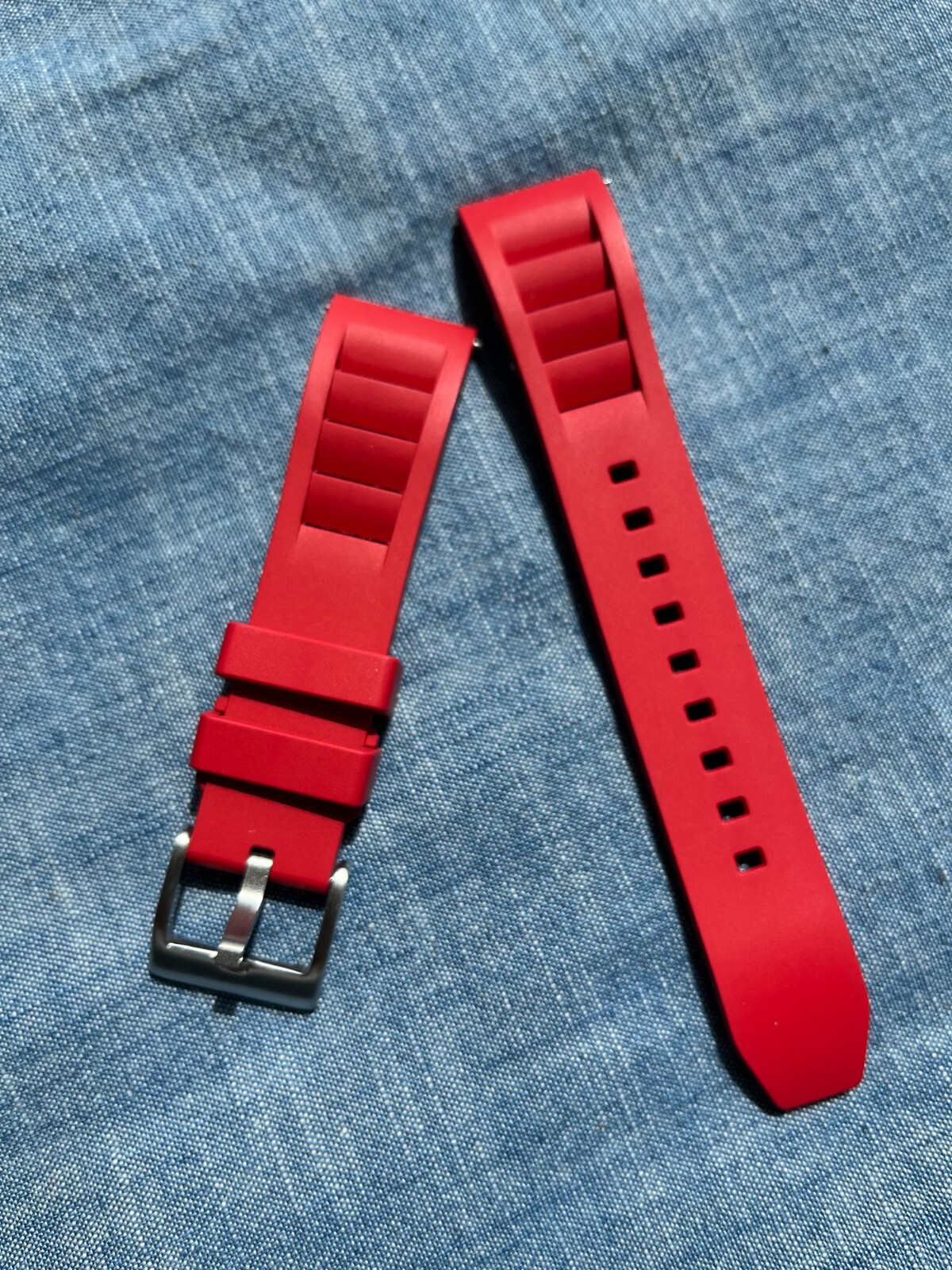 Wiscasset Watch – Premium FKM Vented / Fin Style Diver Strap (FREE SHIPPING)
