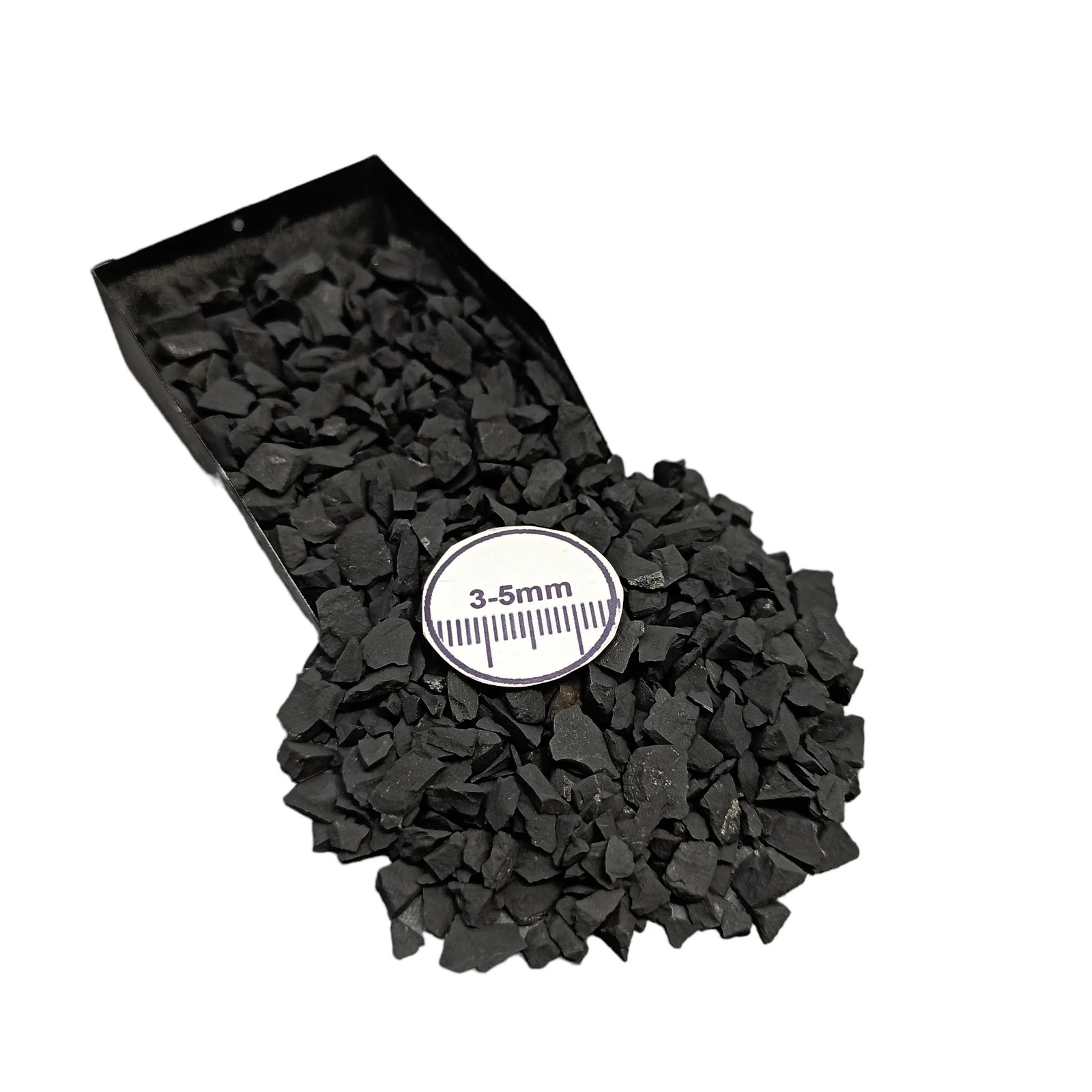 Shungite Coarse Gemstone 3-5mm for Bottles Home Decor