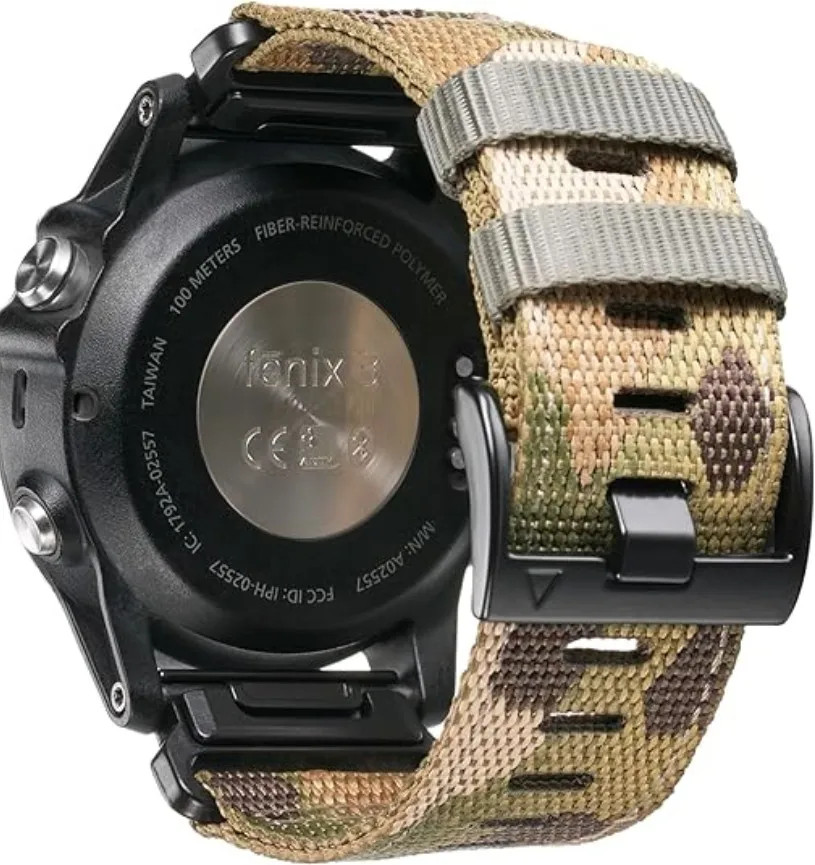 QuickFit 22mm 26mm Nylon Strap For Garmin Fenix 7 7X 6X Pro/Epix Pro Gen 2 51mm