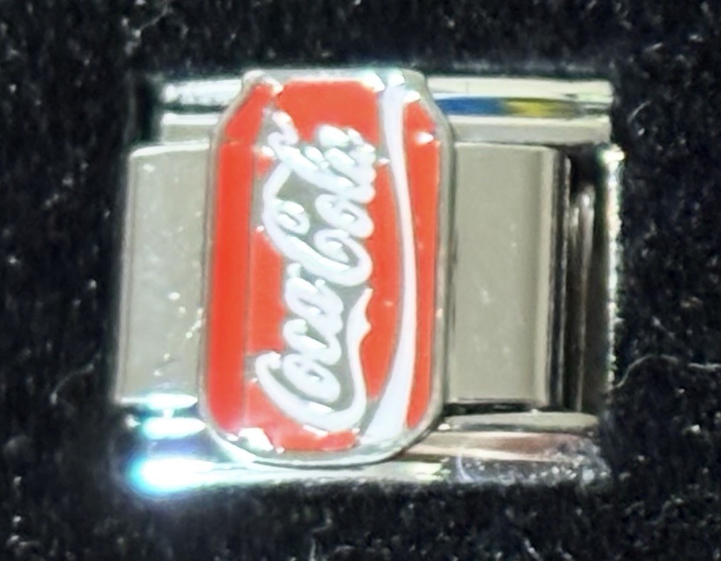 Coca Cola Can Wholesale Italian Charm Enamel Link 9MM K45-2