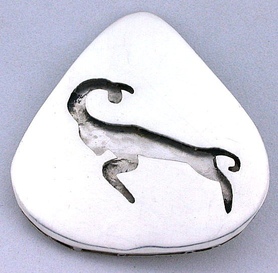 Vintage Ram .925 Sterling Silver Pin Brooch EBS6622/41423