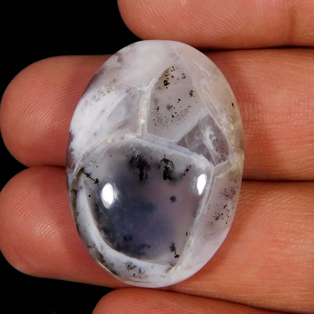 37.75Cts. Natural Gorgeous Dendritic opal Oval Cabochon Reiki Healing Gemstone