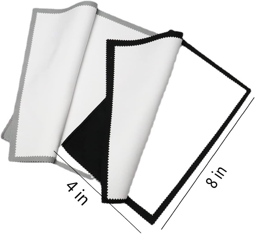 4Pcs Silver Polishing Cloth Large Jewelry Cleaning Cloths,Multi-Layer Double-Sid