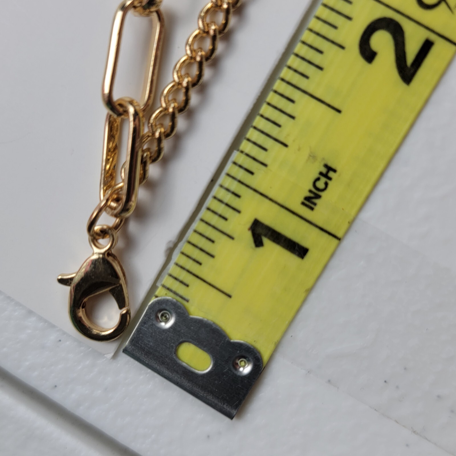 Modernist Gold Tone Clear Crystal Double Chain Multi Charm Necklace 20.5 In Adj.