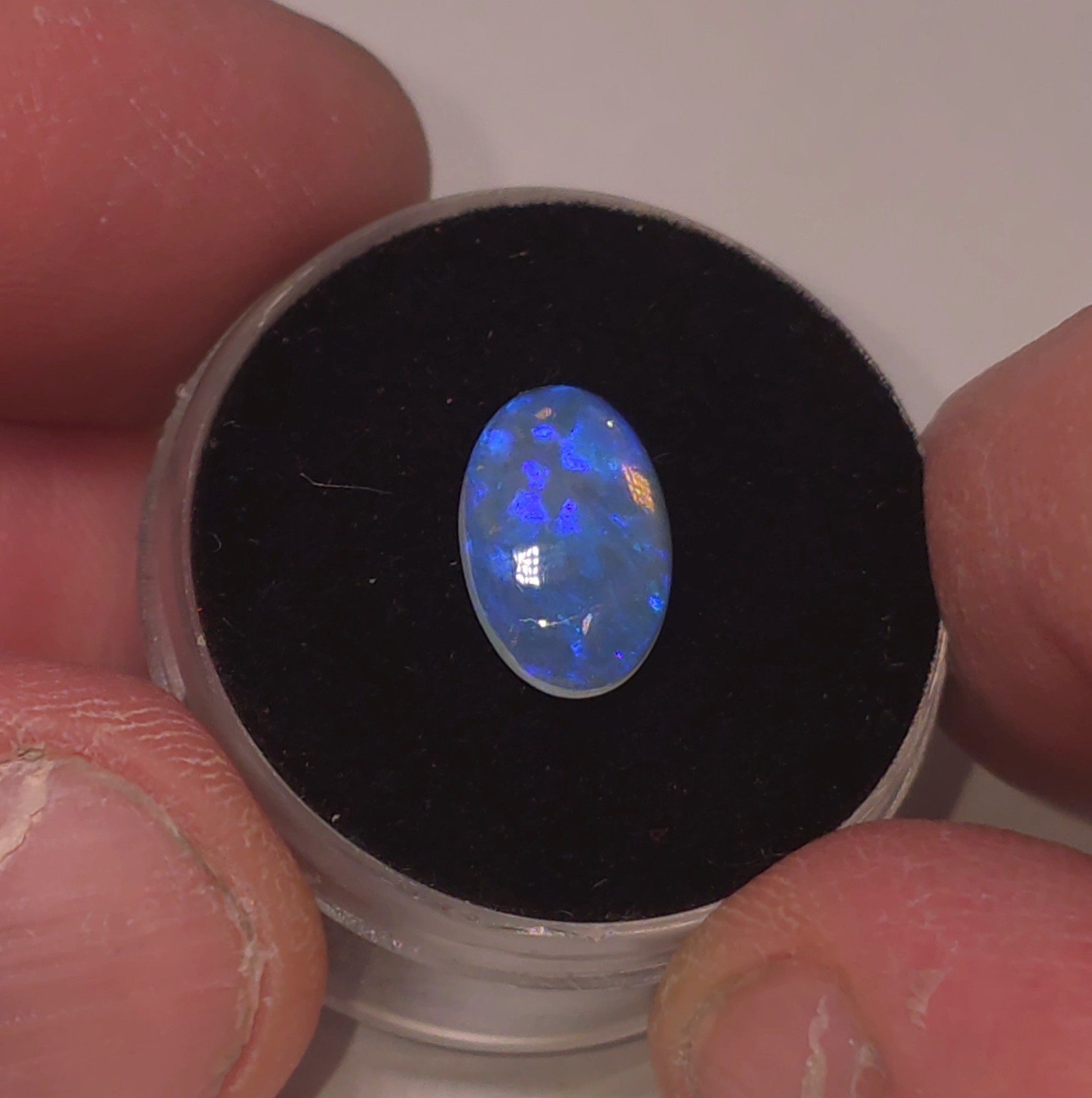 Australian Crystal Opal Oval Cabochon Natural Opal Coober Pedy 11.5 mm x 7.5 mm