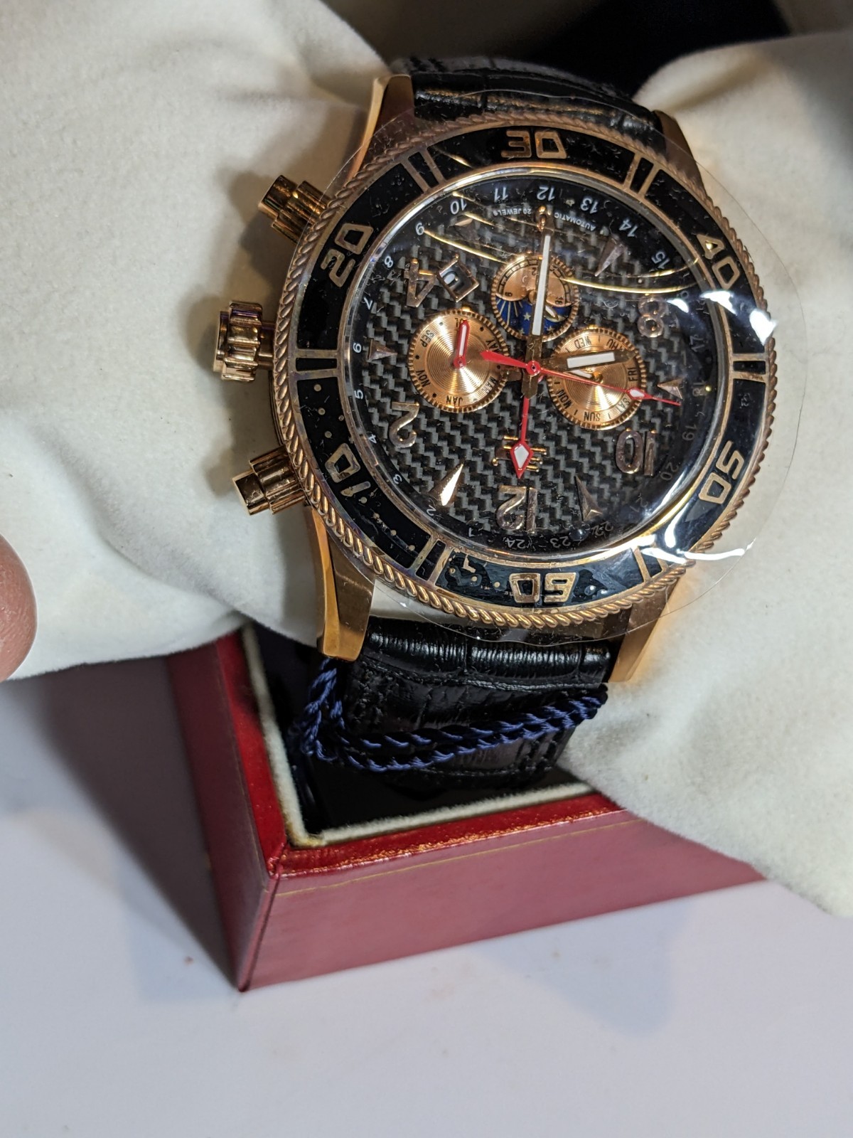 32 Degrees Chronograph TIMEPIECE ! SELF WIND AUTOMATIC NEW IN BOX ROSE GOLD