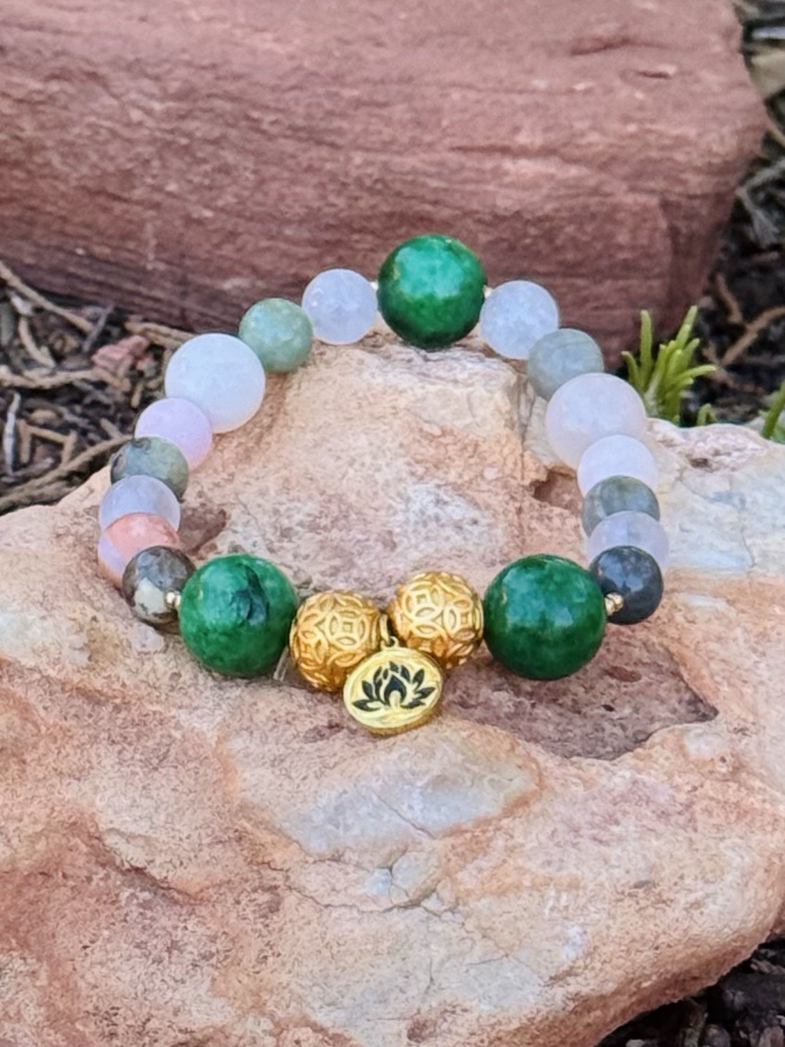 Sacred Renewal One-of-a-Kind Healing Adornment |Crystal Bracelet