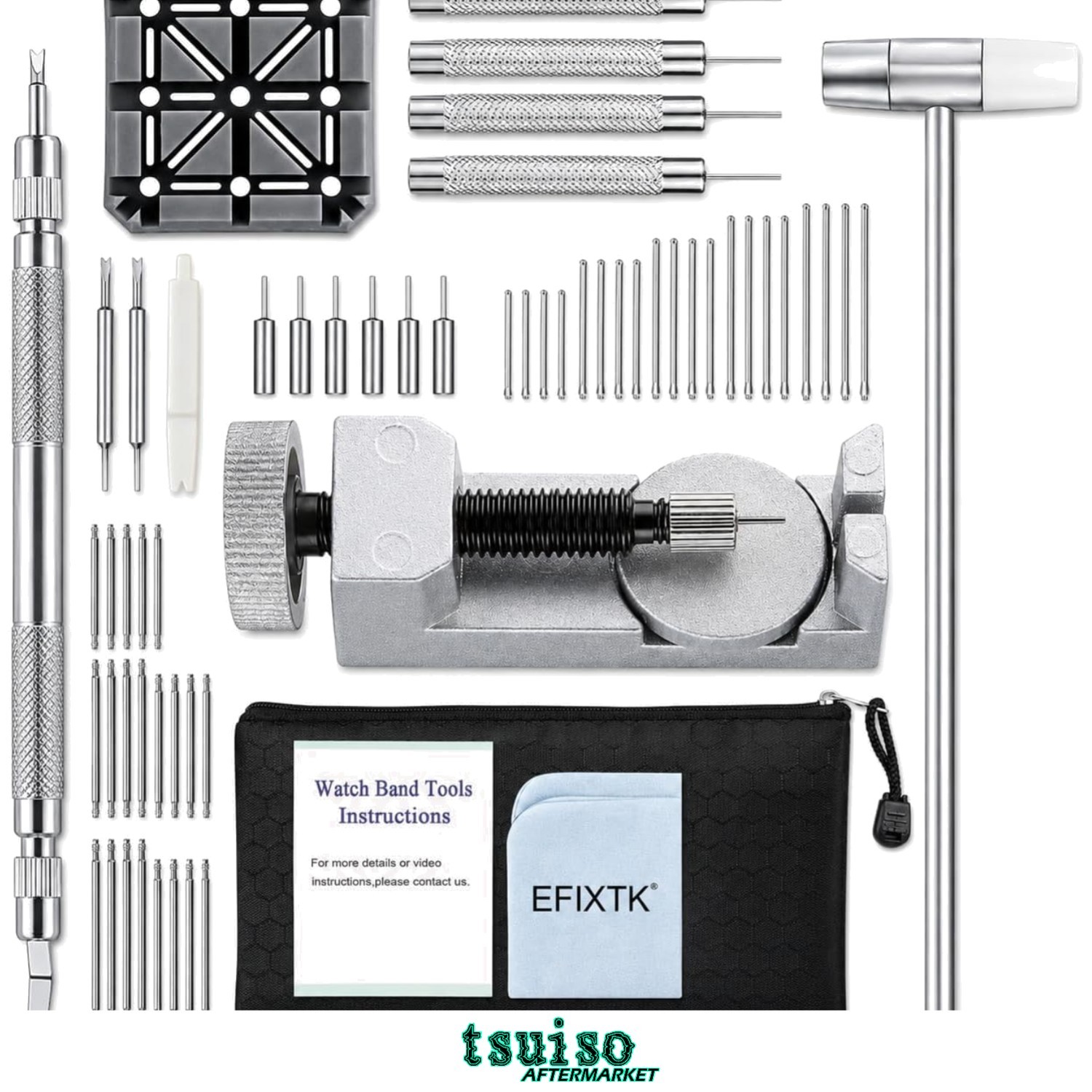 All-in-One Watch Band Tool Kit – Includes 20 Spring Bars & Easy Adjustment Tools