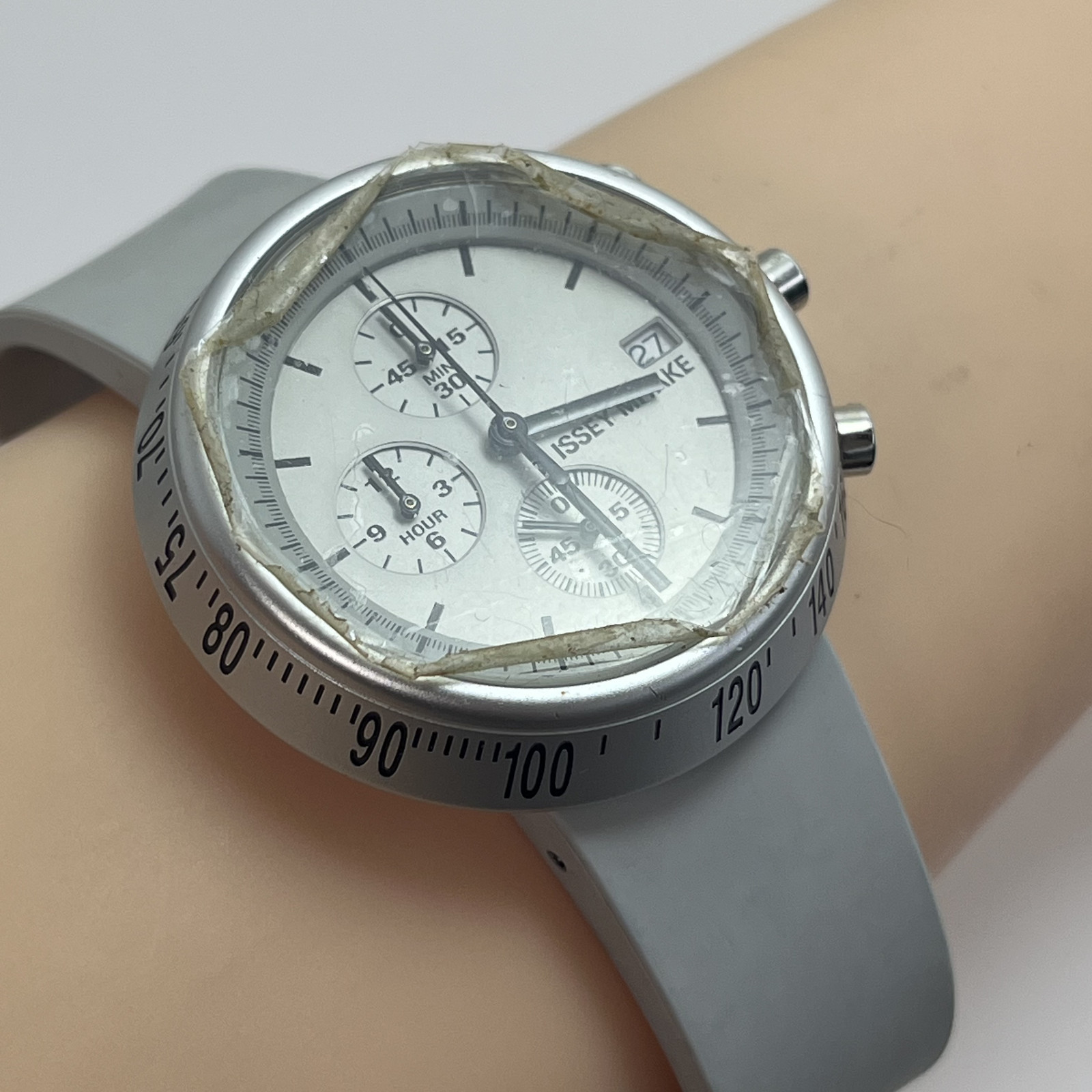 Seiko Issey Miyake TRAPEZOID NAOTO FUKASAWA Qz Watch Japan Date Unused #B875